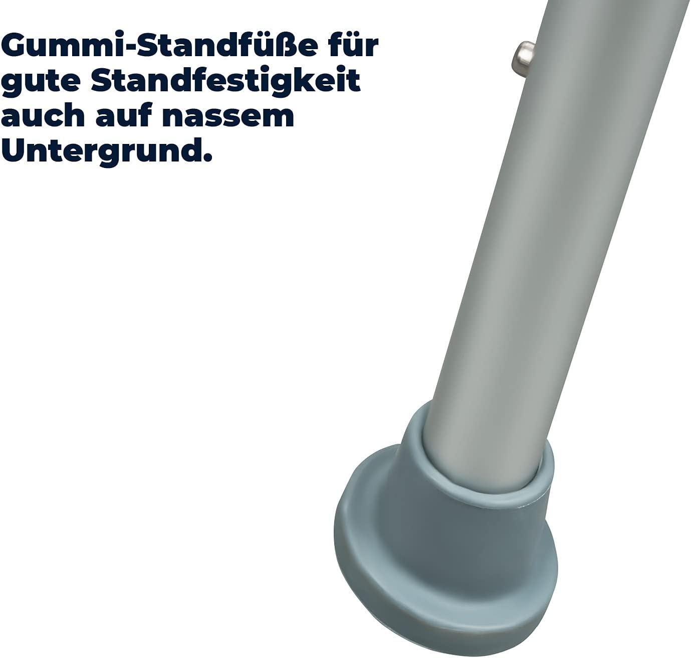 Höhenverstellbarer Duschstuhl mit Arm- & Rückenlehne, rechteckig mit Arm- & Rückenlehne