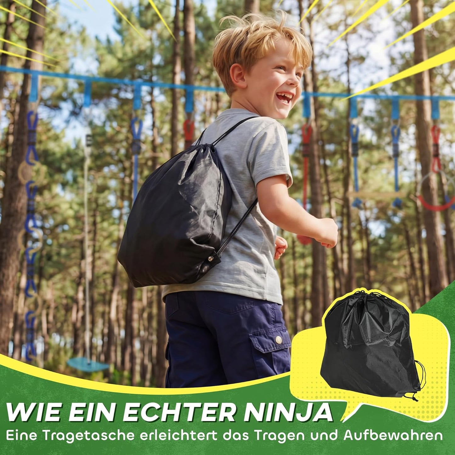 Ninja Slackline Set für Kinder