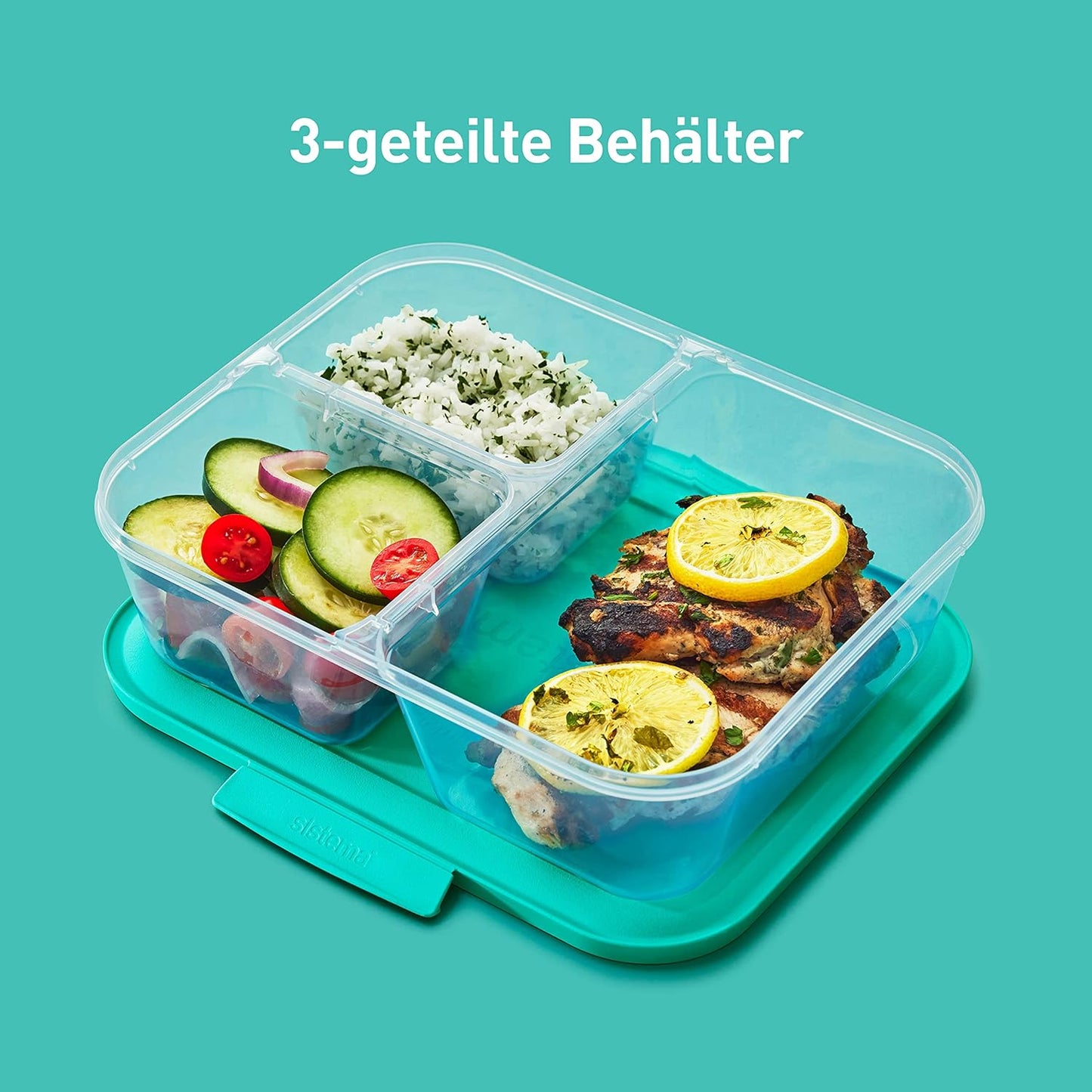Nest It Frischhaltedosen-Set mit 3-Fach-Unterteilung, 5 x 1.9 L