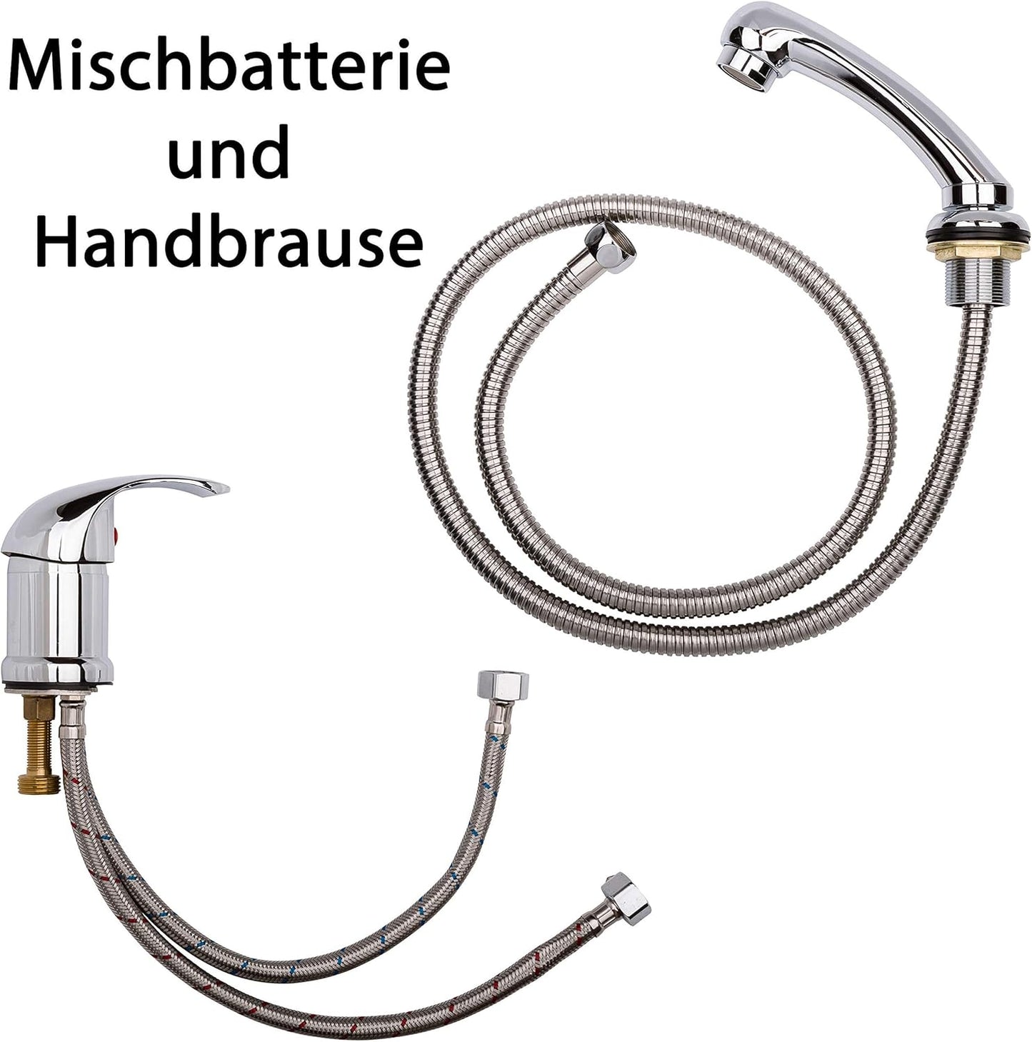 Mischbatterie mit Handbrause für Friseur Waschsessel