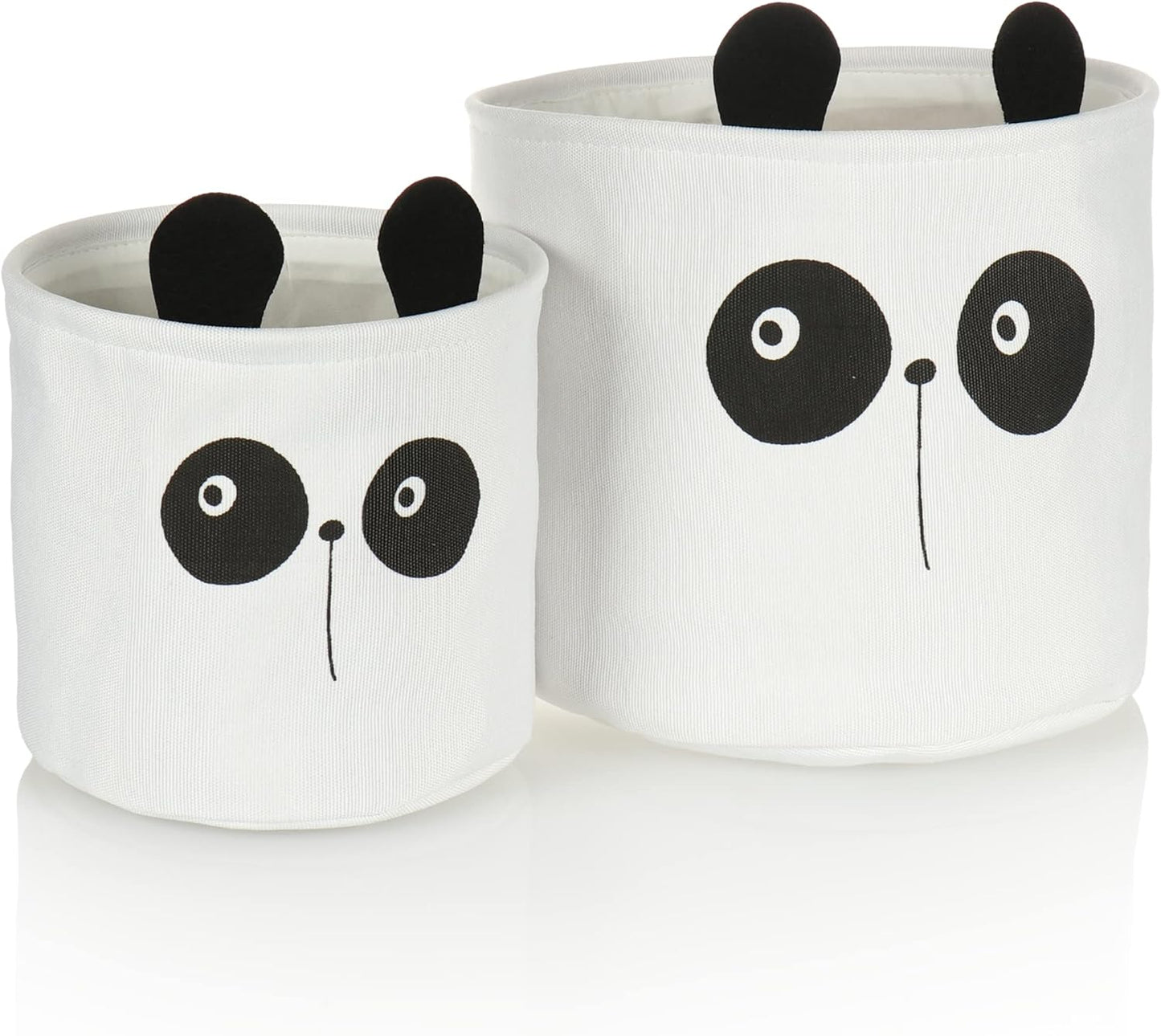 2-teiliges Aufbewahrungskörbe-Set, 2 Stück - Schwarz/Weiss