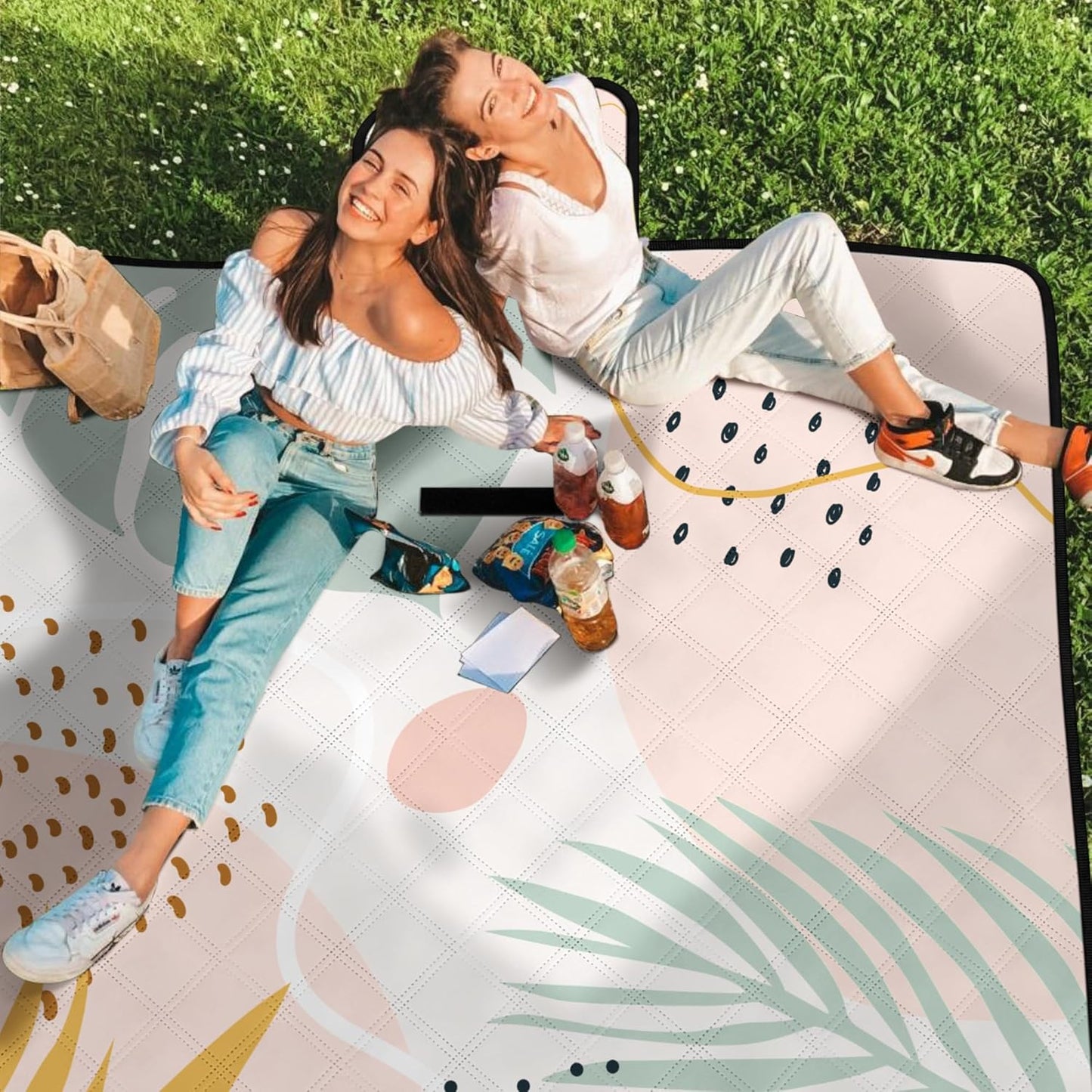 Wasserdichte Picknickdecke, Berry 200 x 200 cm 1