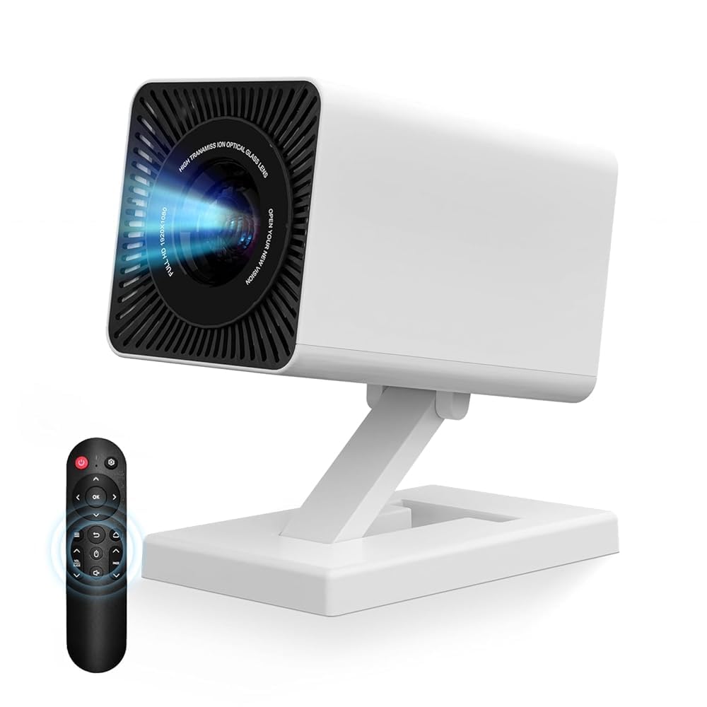 Mini Beamer mit WLAN 6 und Bluetooth, Weiss-P3-NEW