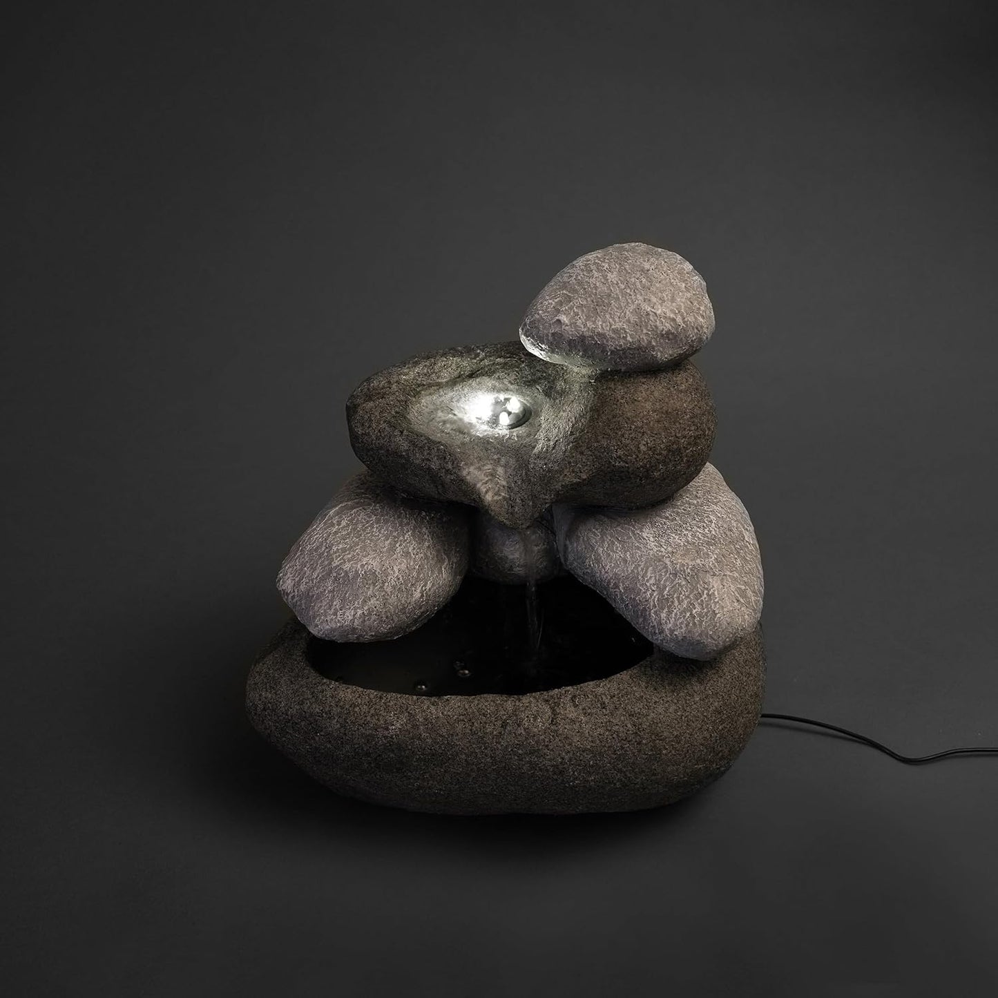 Solar Felsenbrunnen mit LED und Akku
