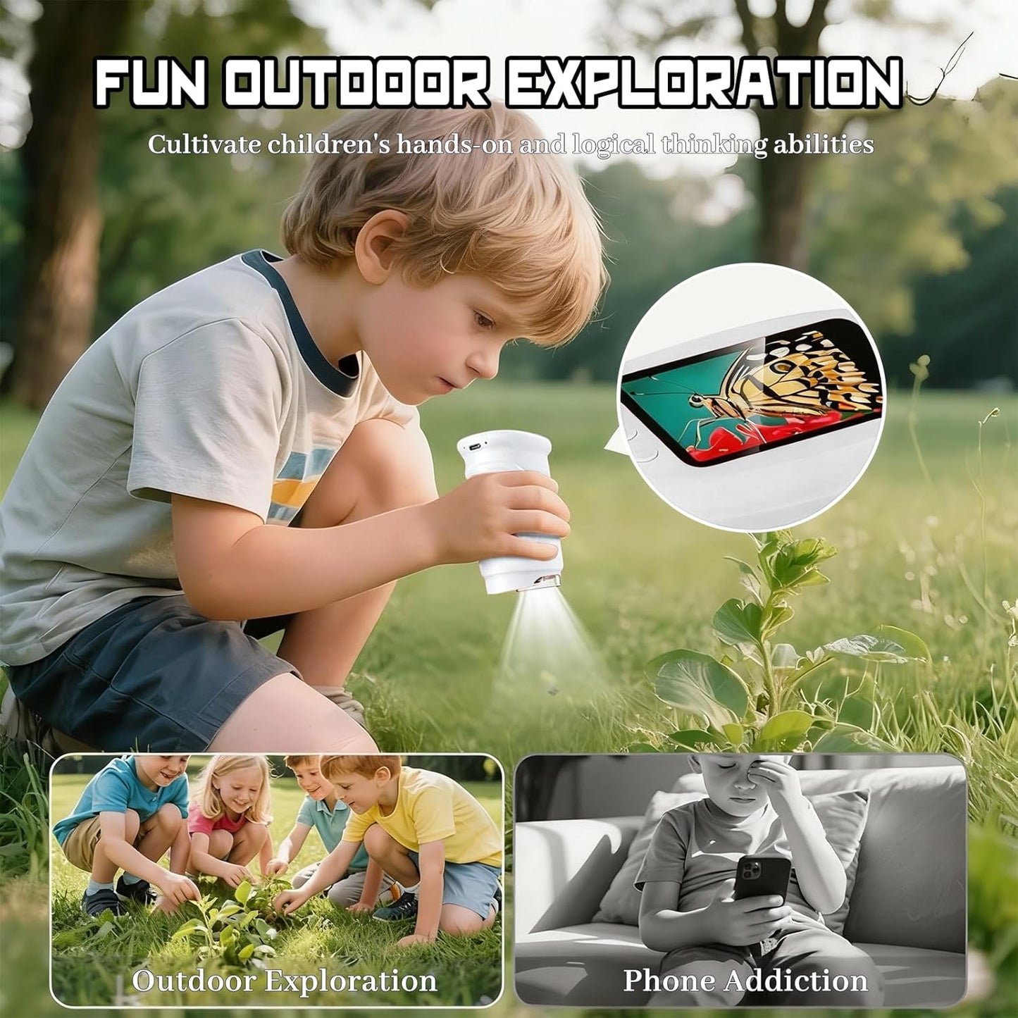 Digitales Kindermikroskop, Weiss