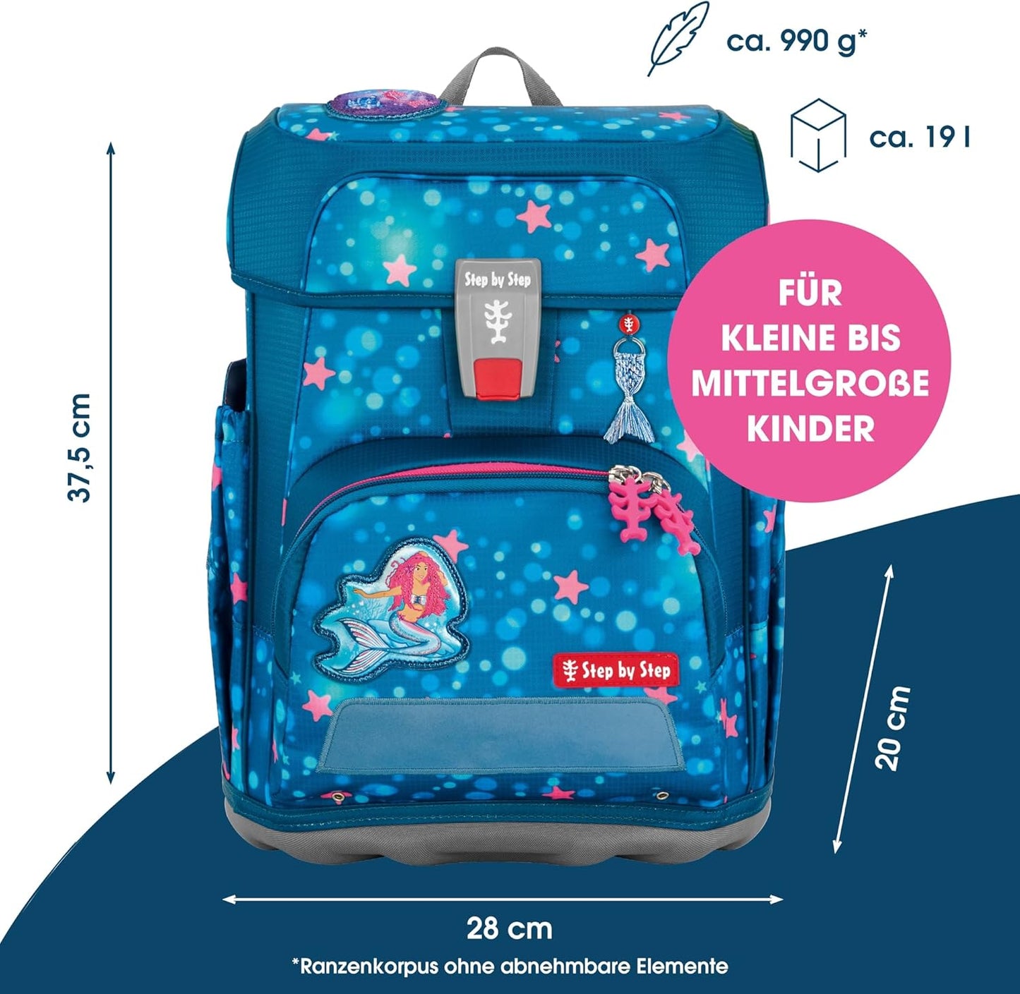 5-teiliges Schulranzen-Set, Mermaid Lola