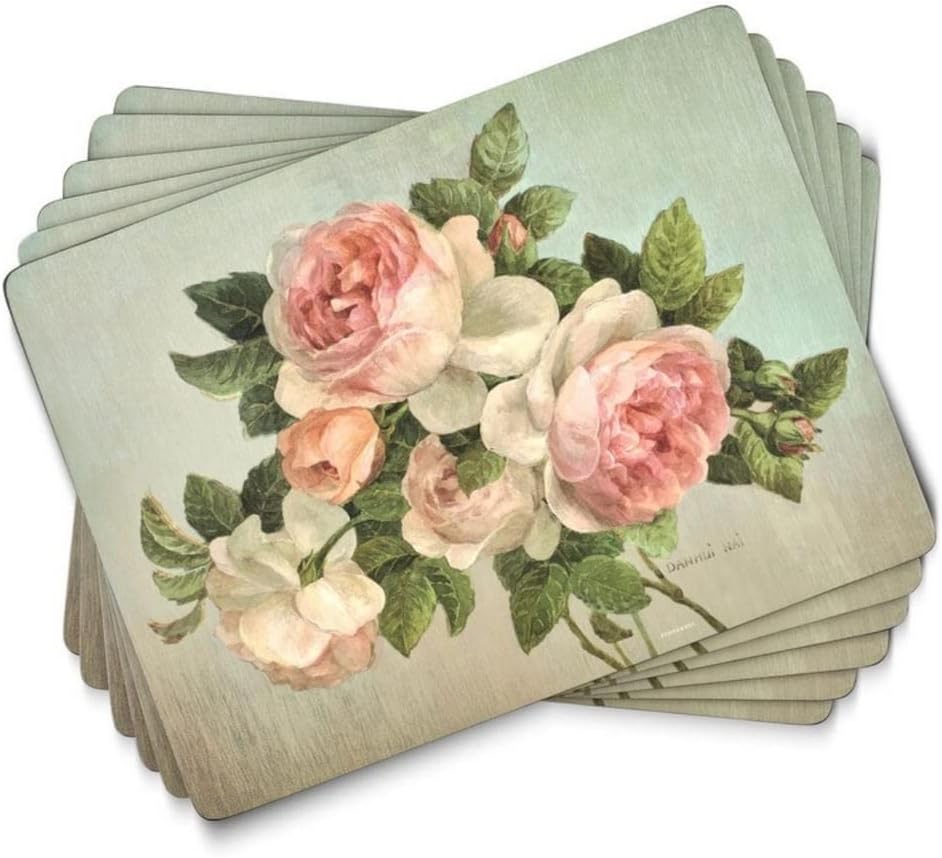 Tischset Antique Roses (6 Stück), Mittel, Mehrfarbig