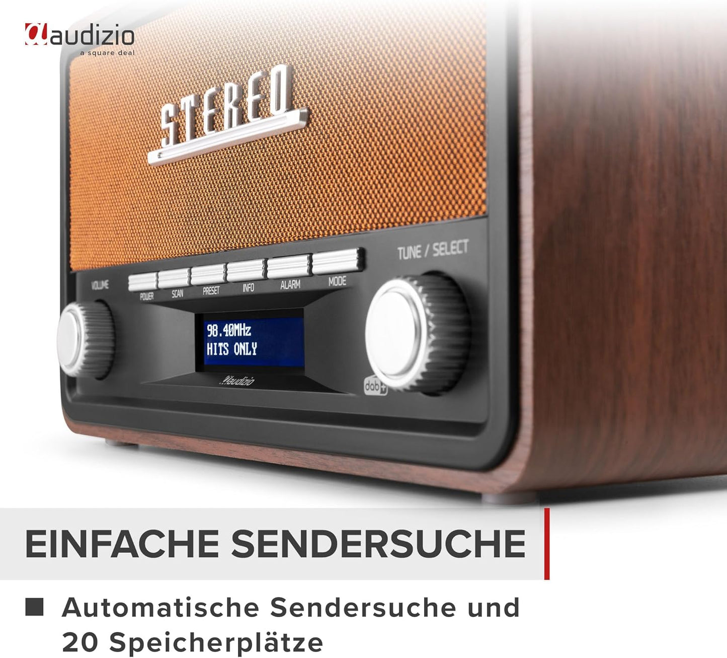 Foggia - Retro Radio, Kupfer / Orange