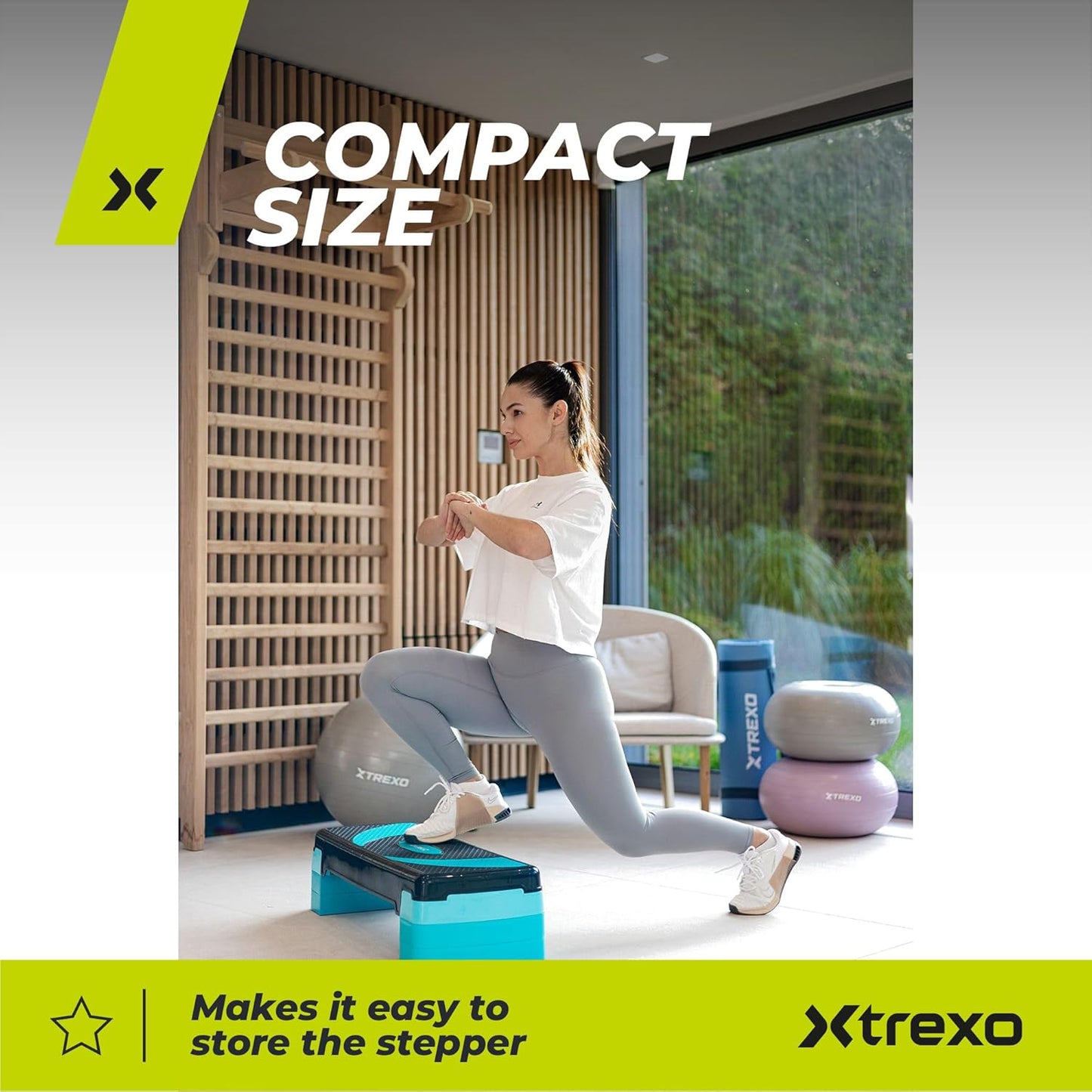 Höhenverstellbarer Aerobic Step für Fitnesstraining, Blau