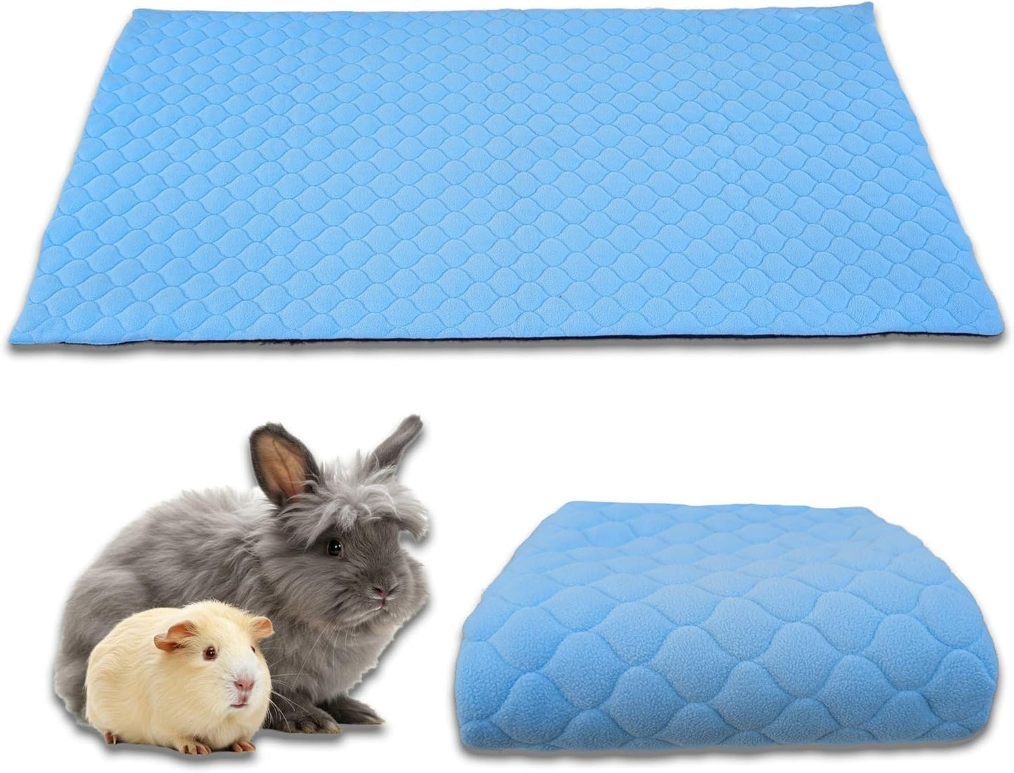 Käfigeinlage für Kaninchen und Meerschweinchen, saugfähig, wasserdicht, Blau, L 105 x B 70 x H 2 cm