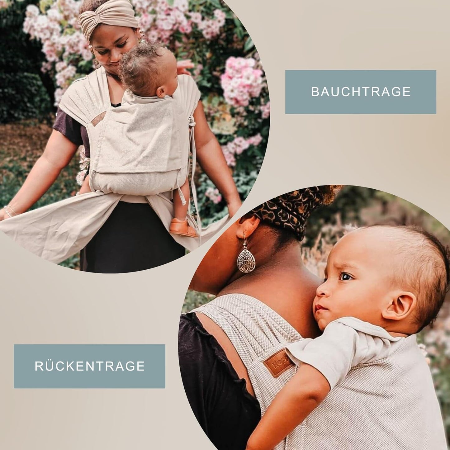 Hop-Tye Advanced Babytrage, Darwin creme