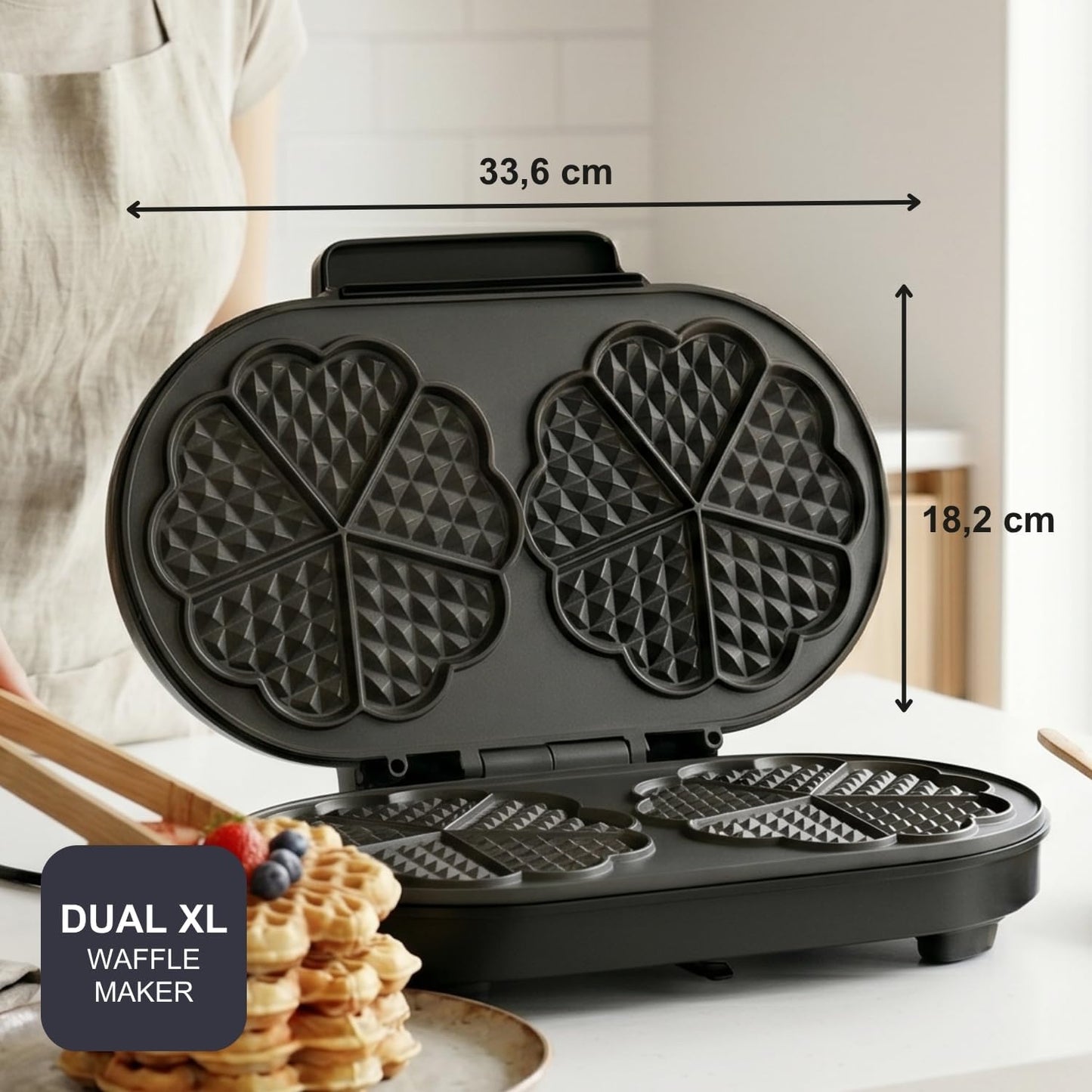 Doppel Waffeleisen mit Temperaturregelung