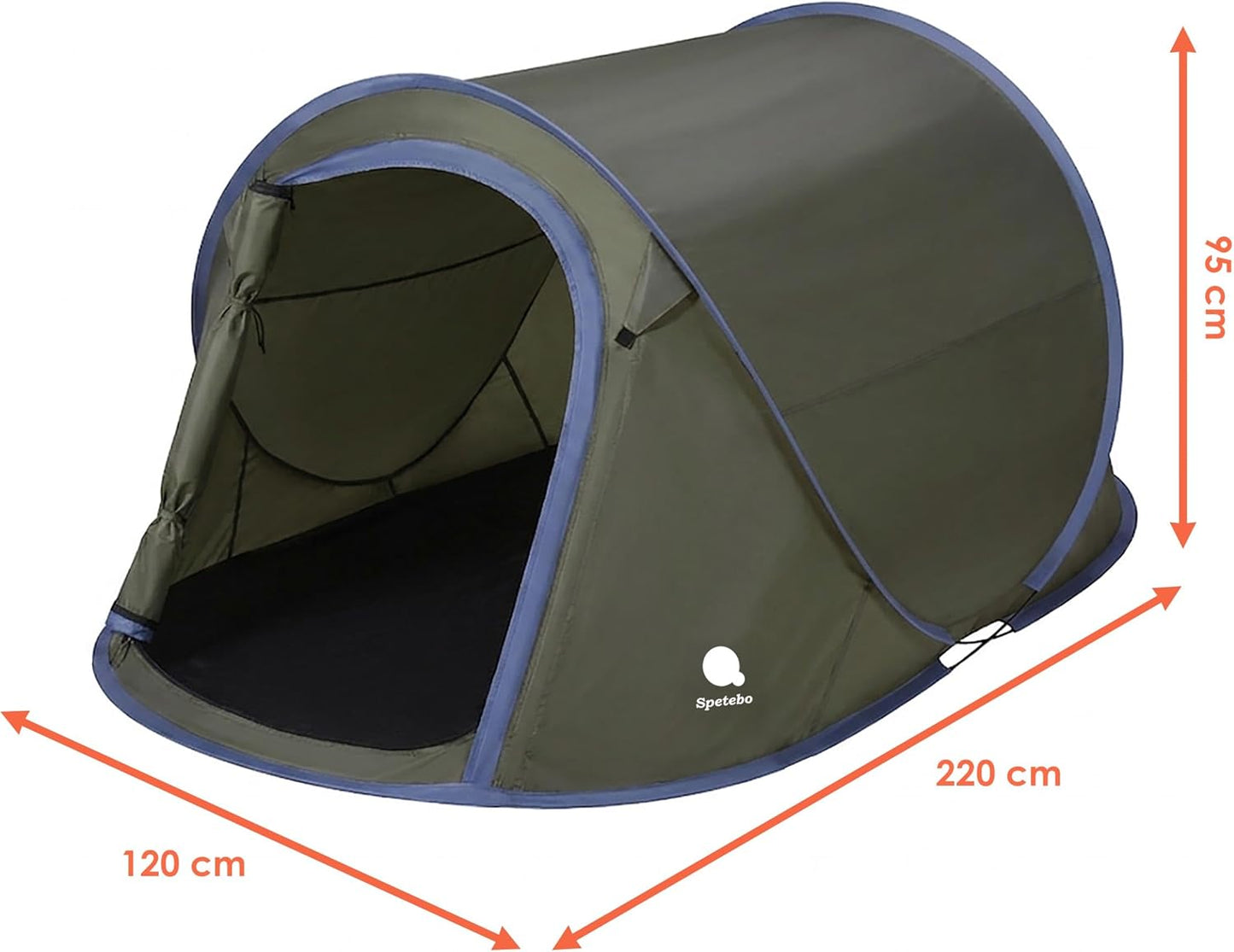 Pop Up Wurfzelt für 2 Personen, 2 Personen / grün