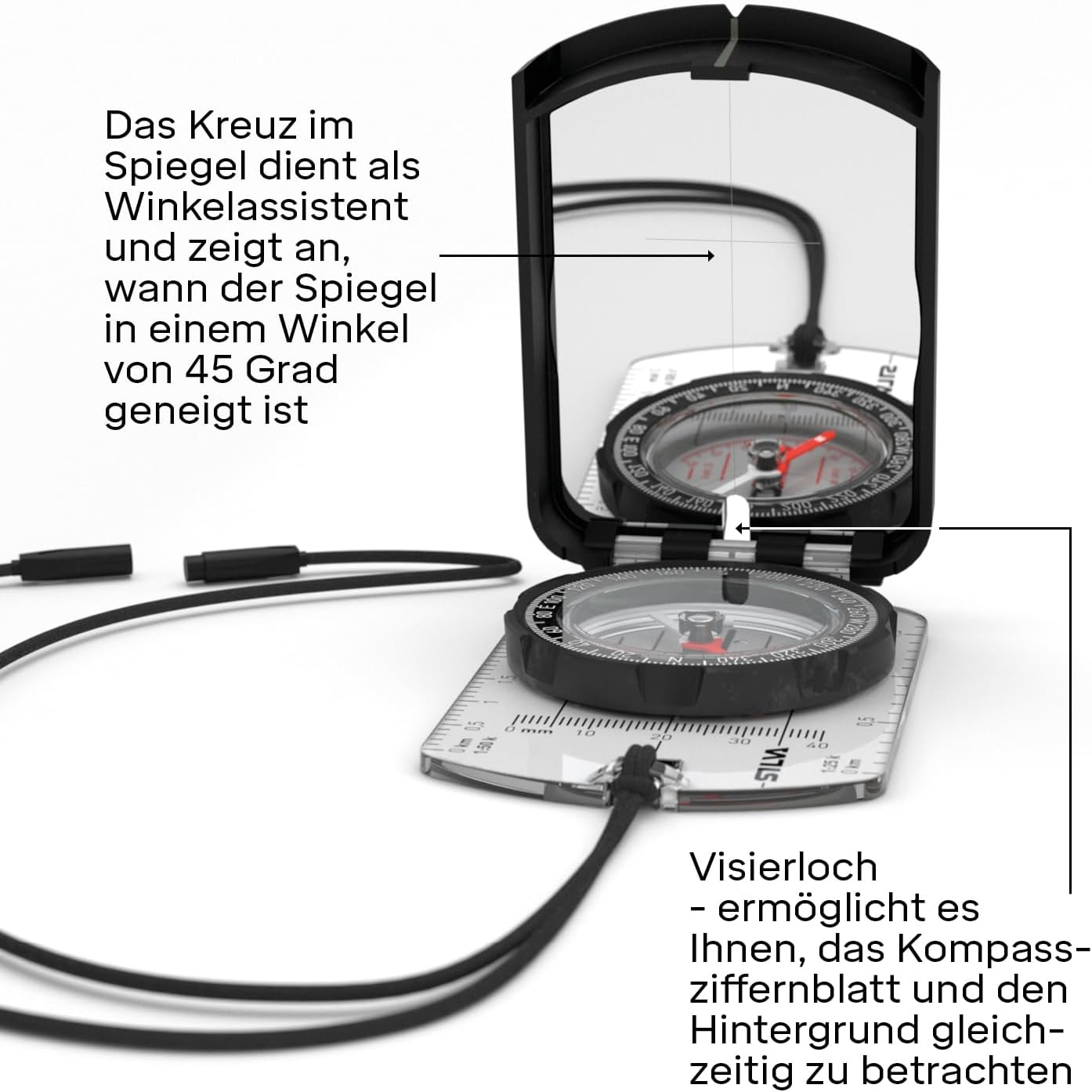 Spiegelkompass Ranger S für Outdoor-Navigation