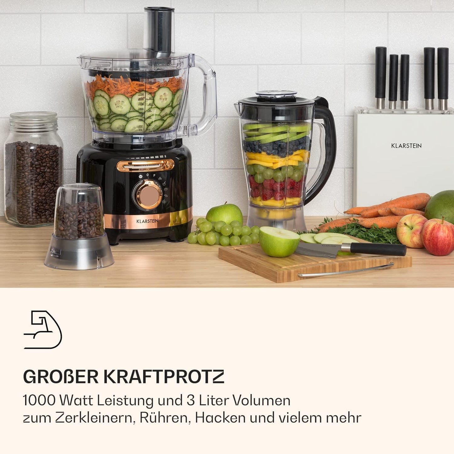 Multifunktionsmixer mit 6 Modi, Schwarz