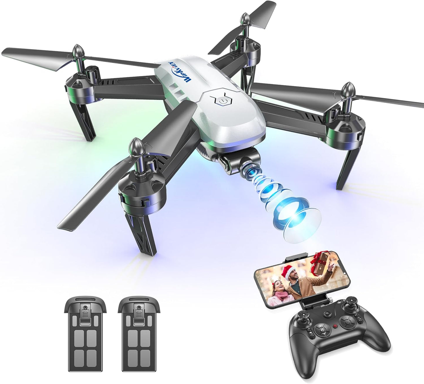 T6 Drohne mit 1080P Kamera und FPV, Weiss
