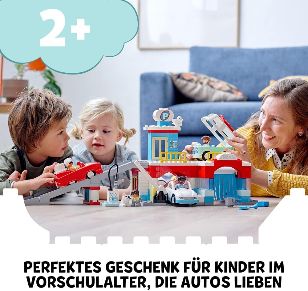 10948 DUPLO Parkhaus mit Autowaschanlage, Konstruktionsspielzeug, Single Standard Verpackung