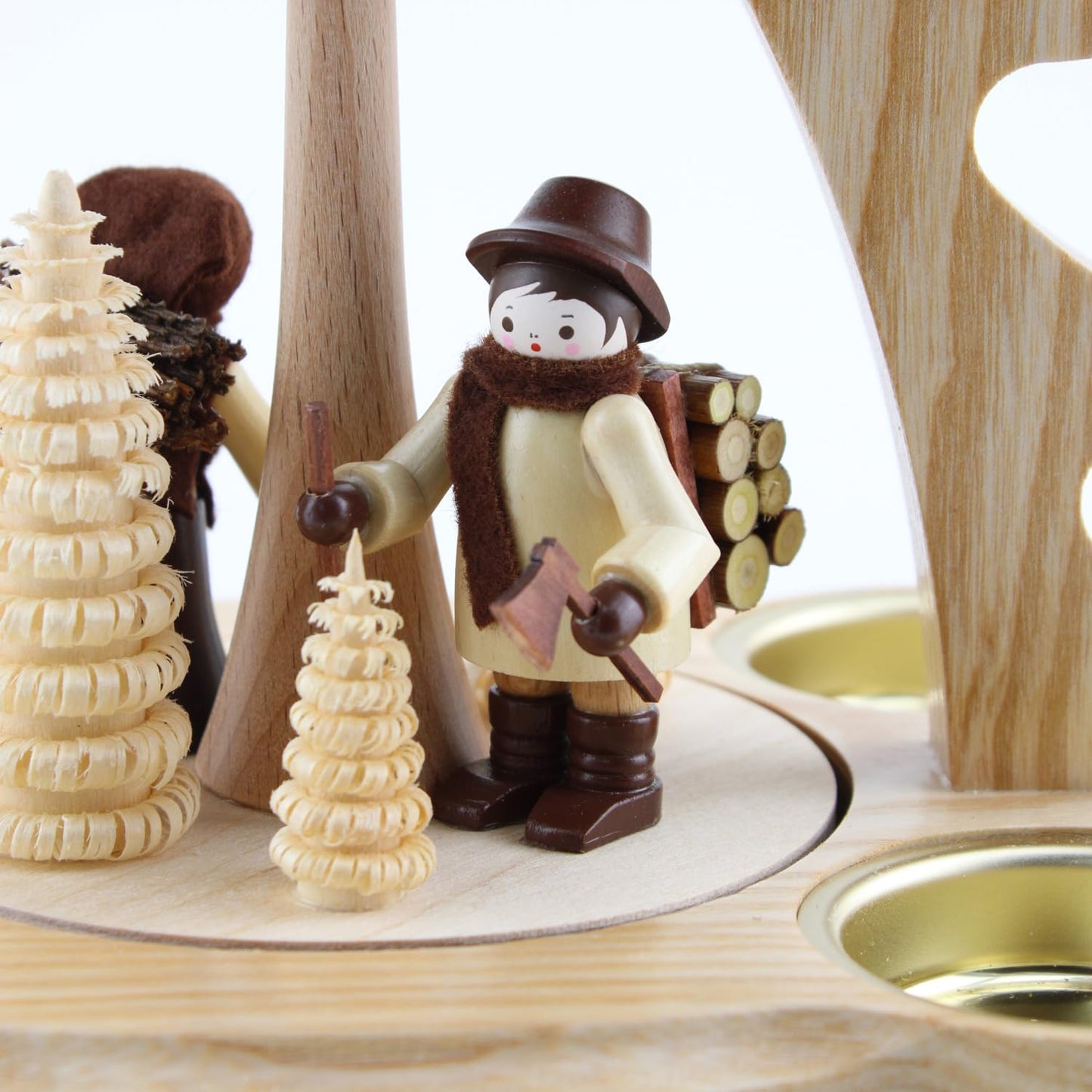 1-stöckig Weihnachtspyramide Waldleute, Waldleute