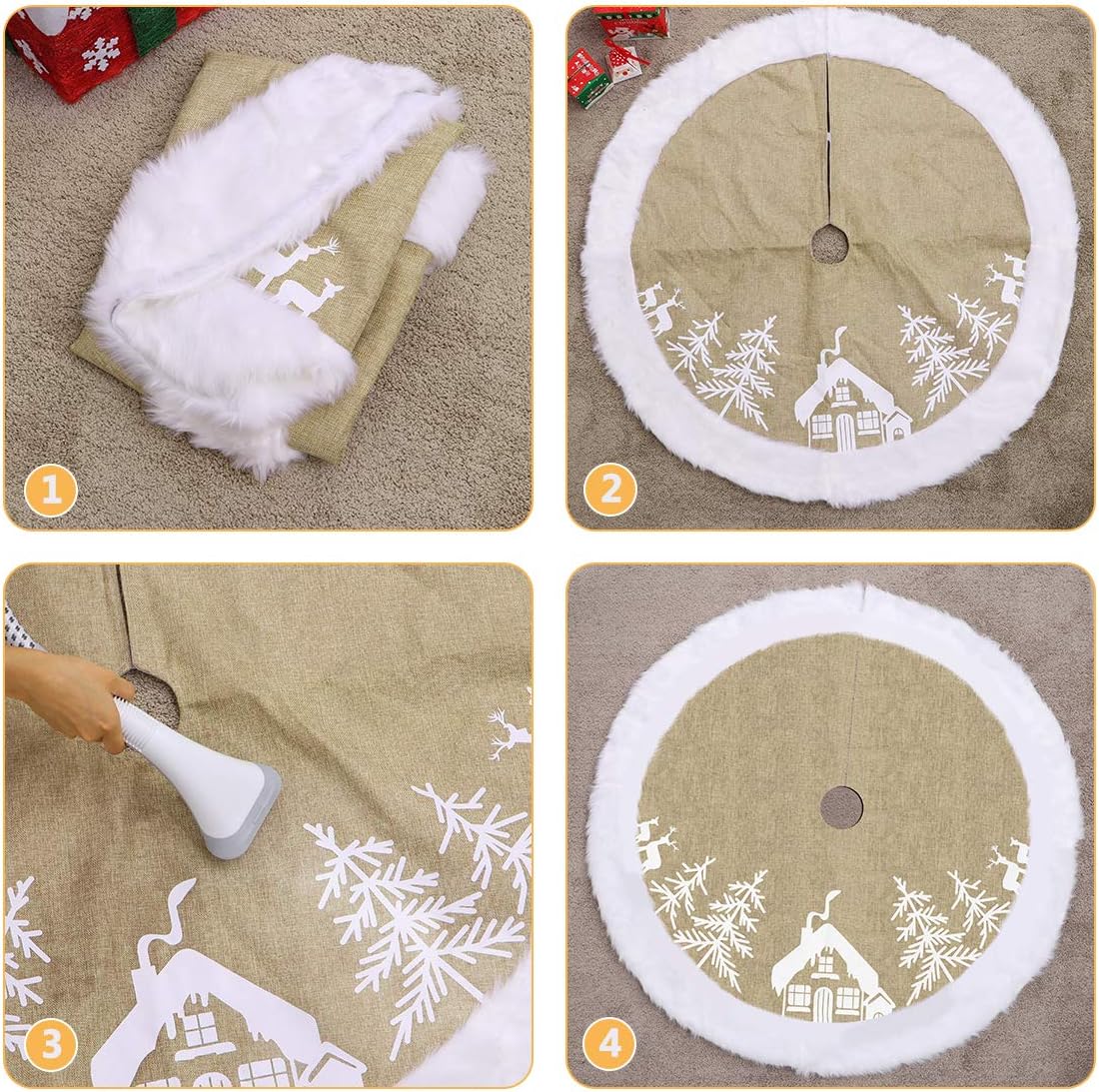 Christbaumdecke, Beige