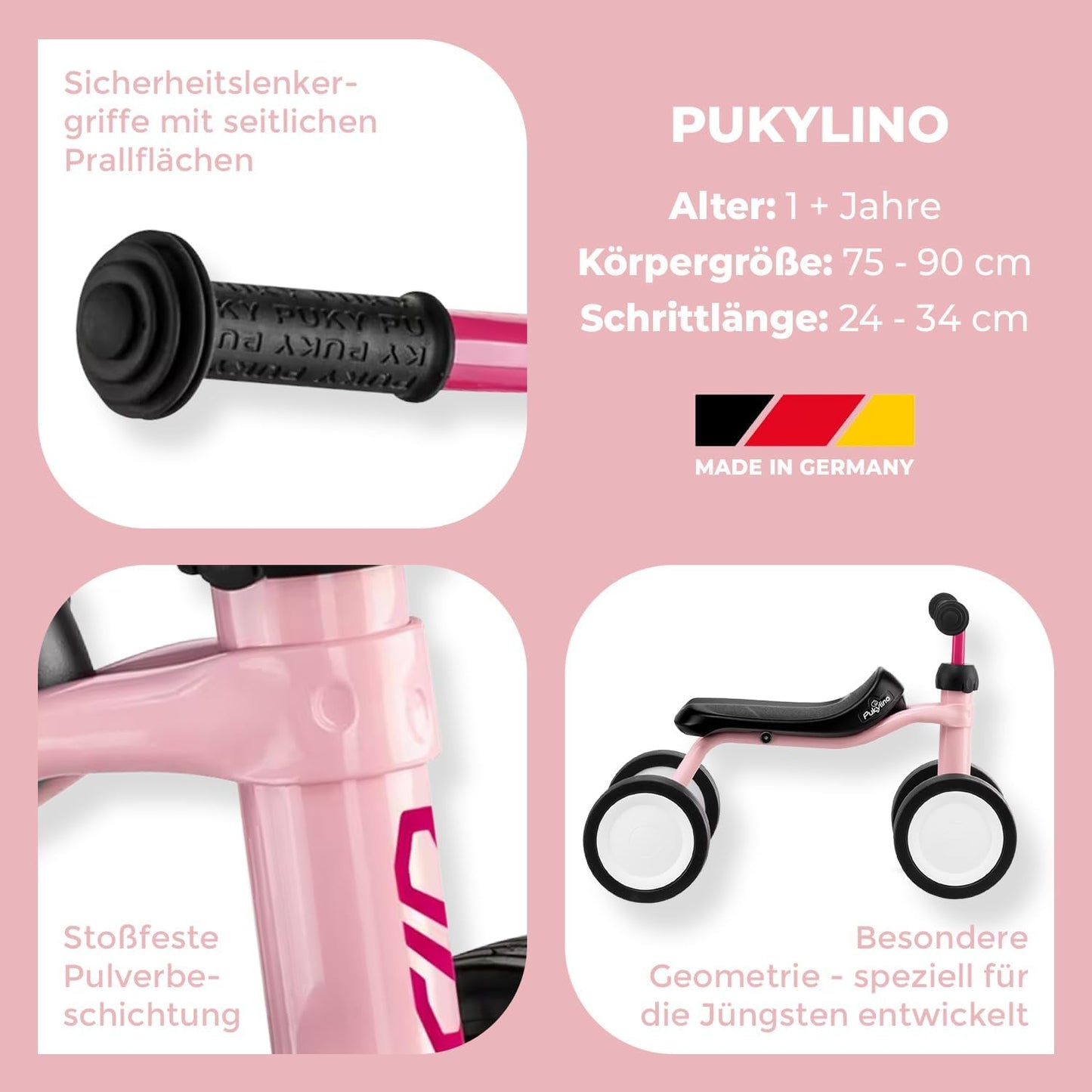 Laufrad für Kleinkinder ab 1 Jahr, Rosa