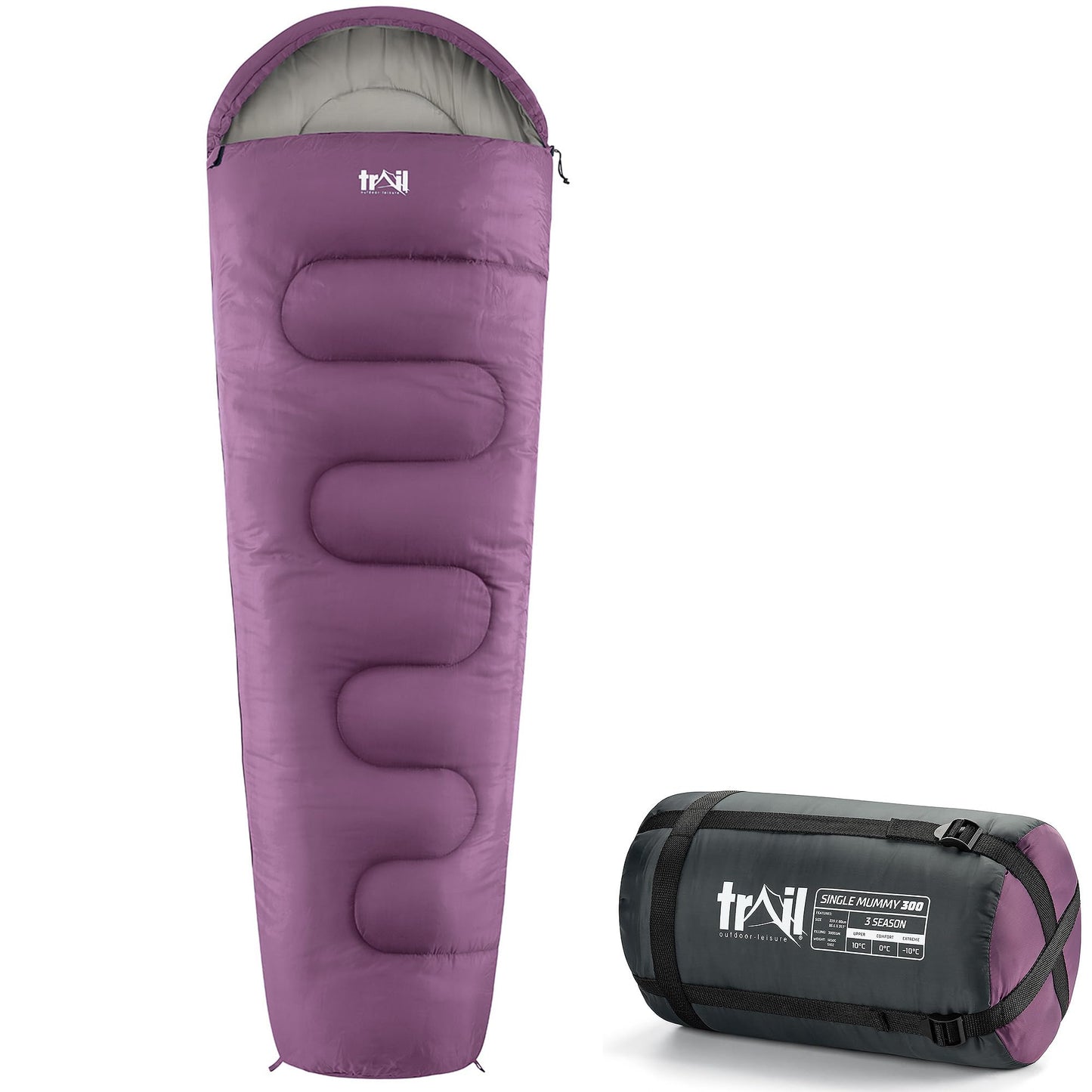 Schlafsack für 3 Jahreszeiten, Violett