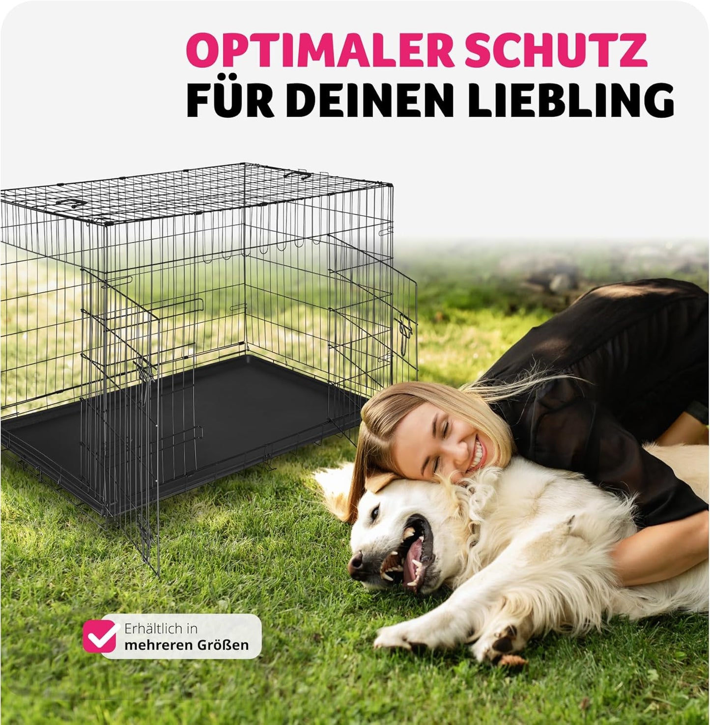 Faltbare Hundetransportbox, L 78 x B 48 x H 53 cm