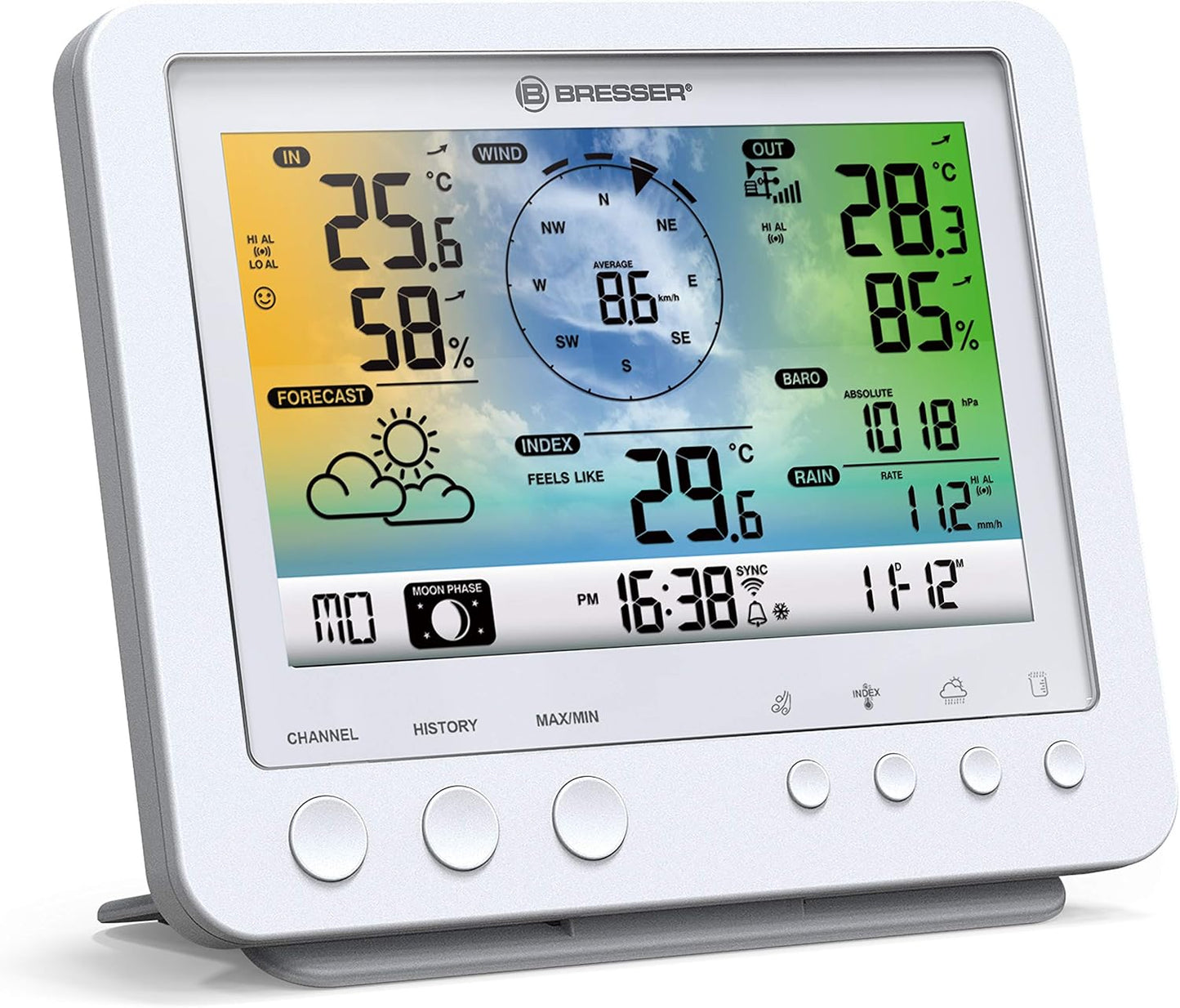 Wetter Center 5-in-1, Weiss Single