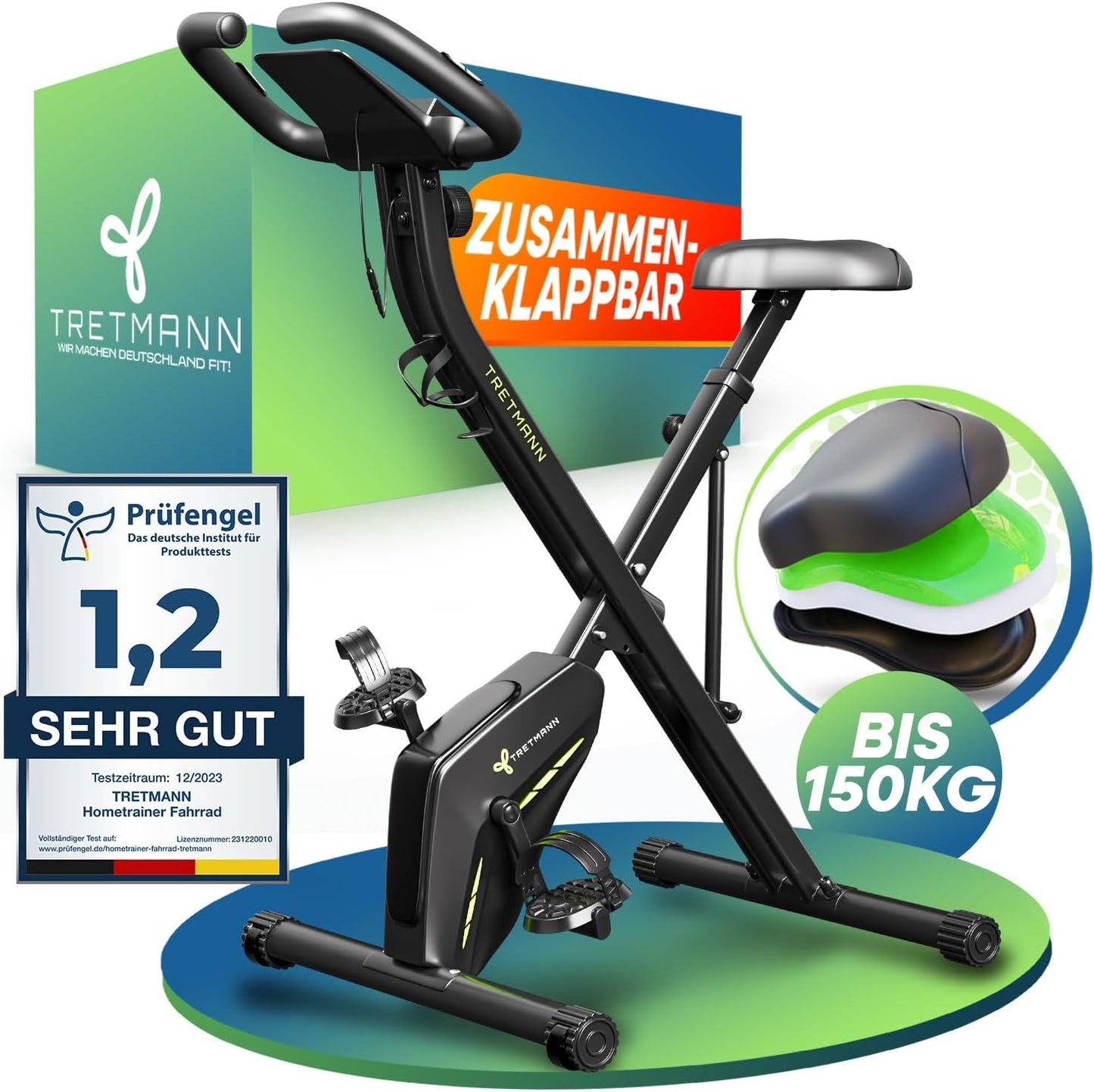 Klappbares Hometrainer Fahrrad