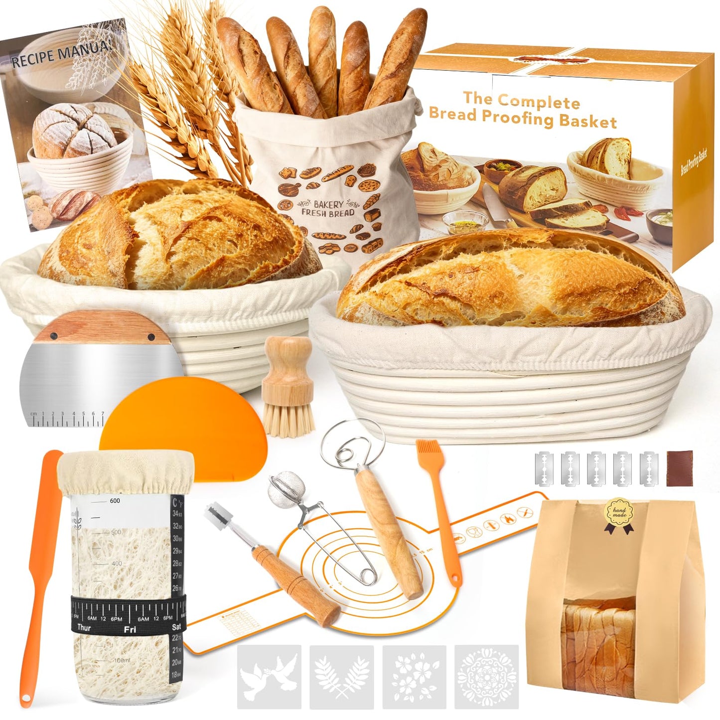 Gärkörbchen Starter-Set für Sauerteigbrot