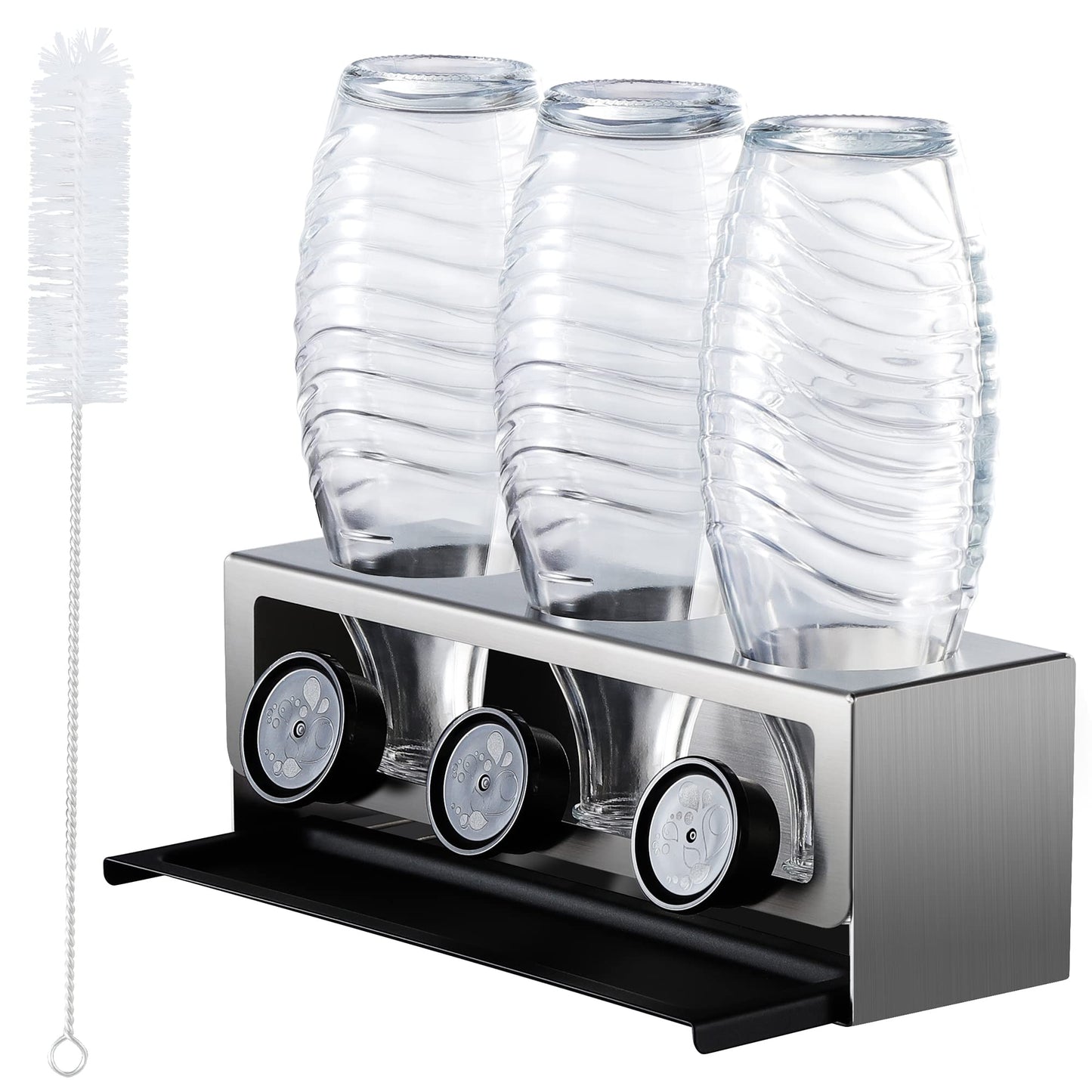 Flaschenhalter Abtropfständer für SodaStream, Matt-schwarz