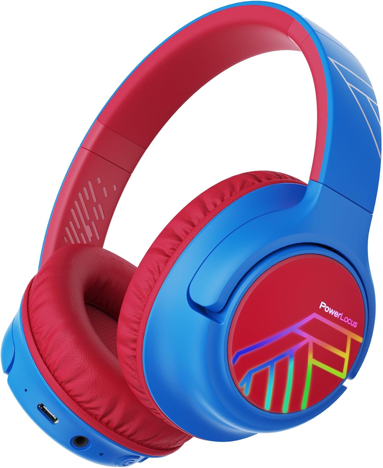 Bobo Bluetooth-Kopfhörer für Kinder, Blau/Rot