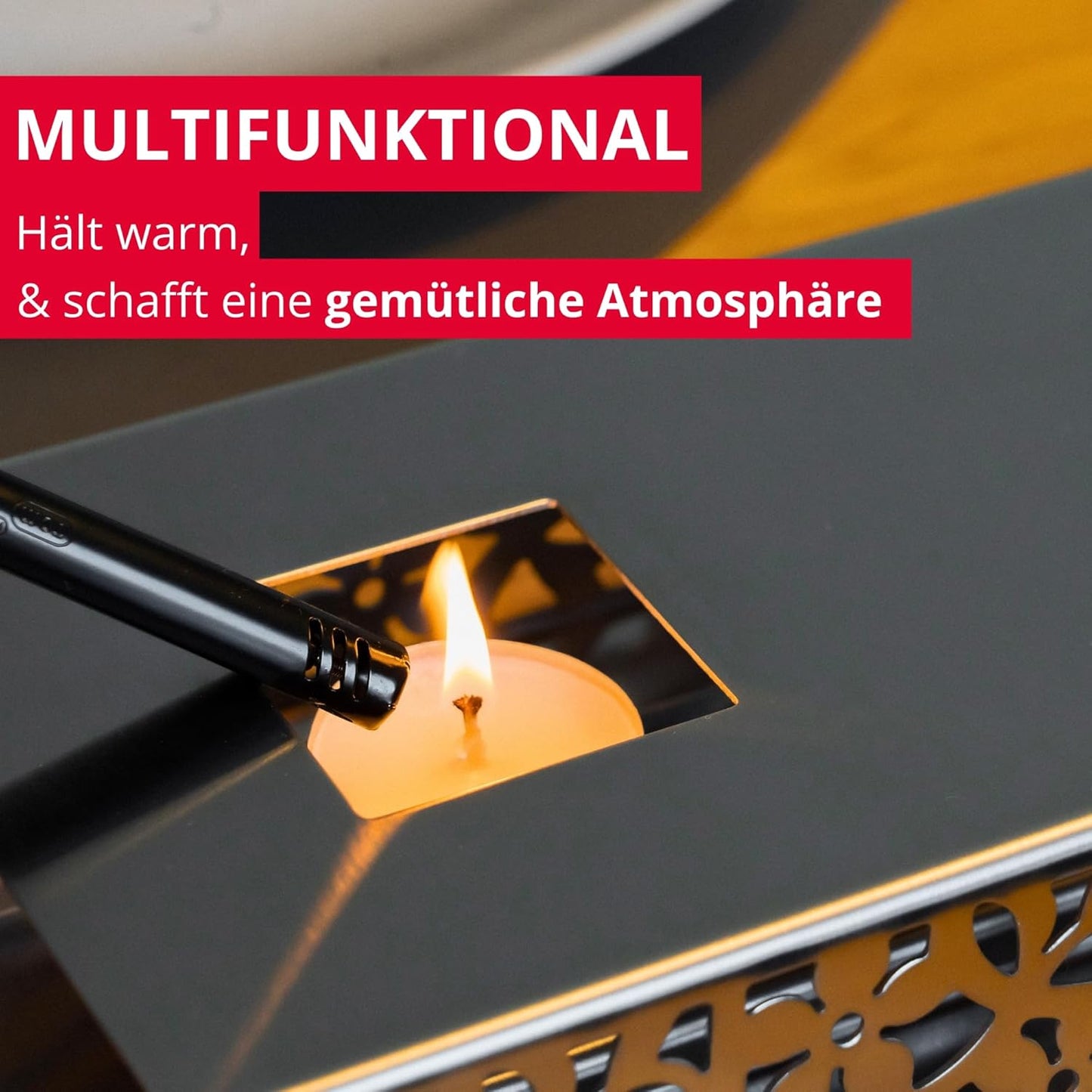 Speisenwärmer mit Teelichtern, Speisenwärmer