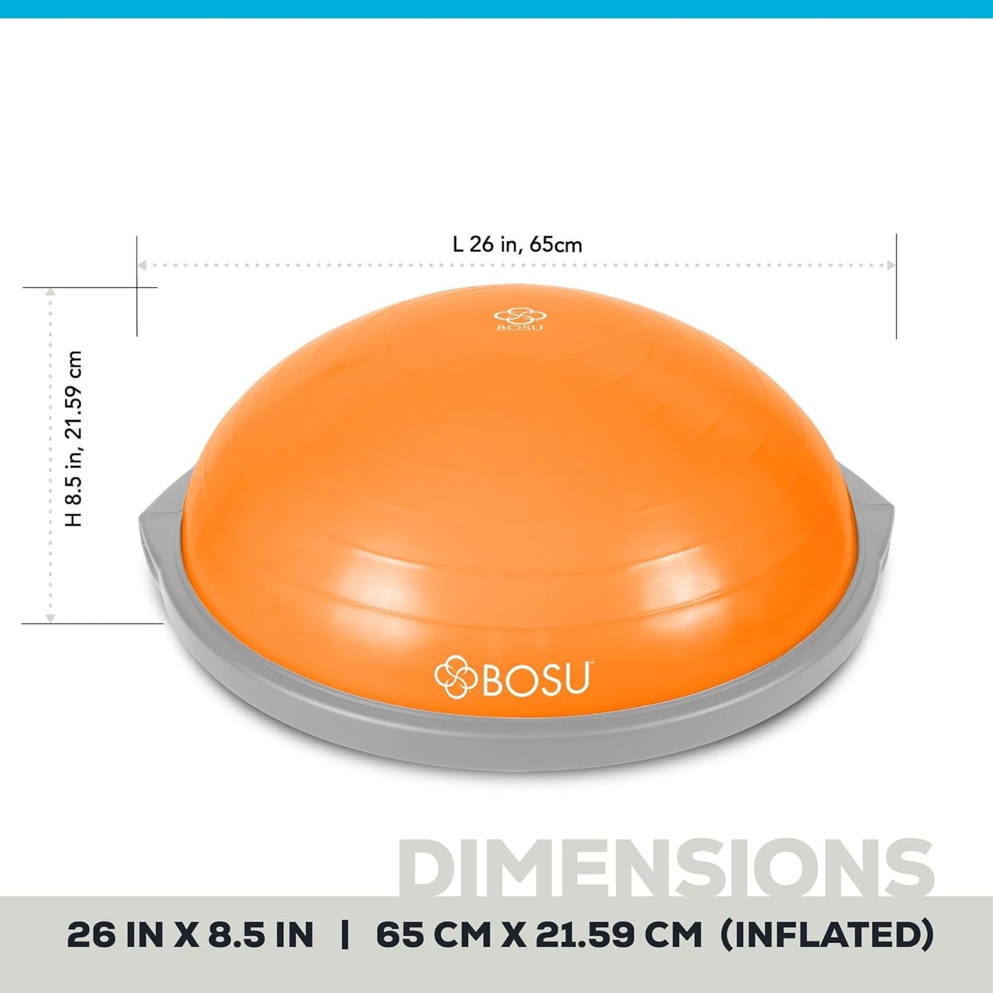 Original Balance Trainer (66 cm Durchmesser), Orange/Grau