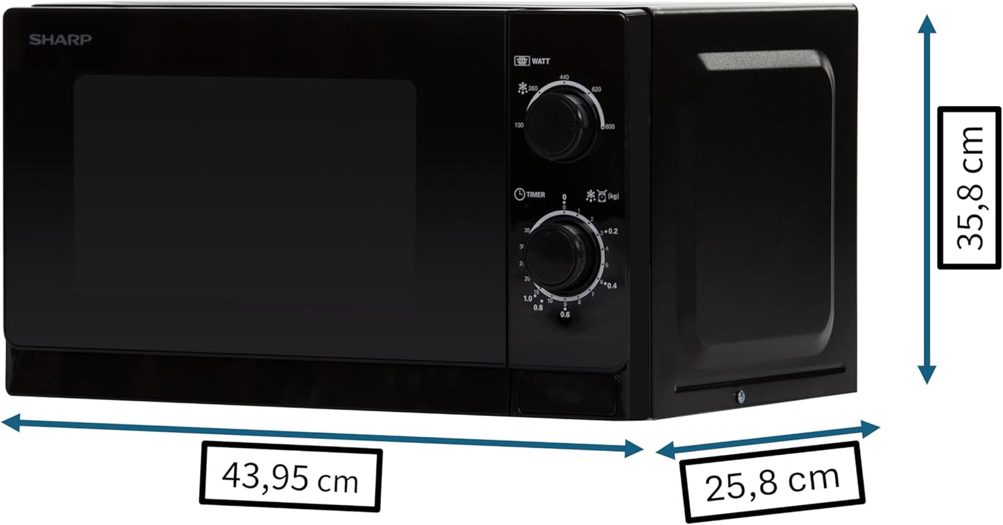 Mikrowelle R200BKW, Schwarz
