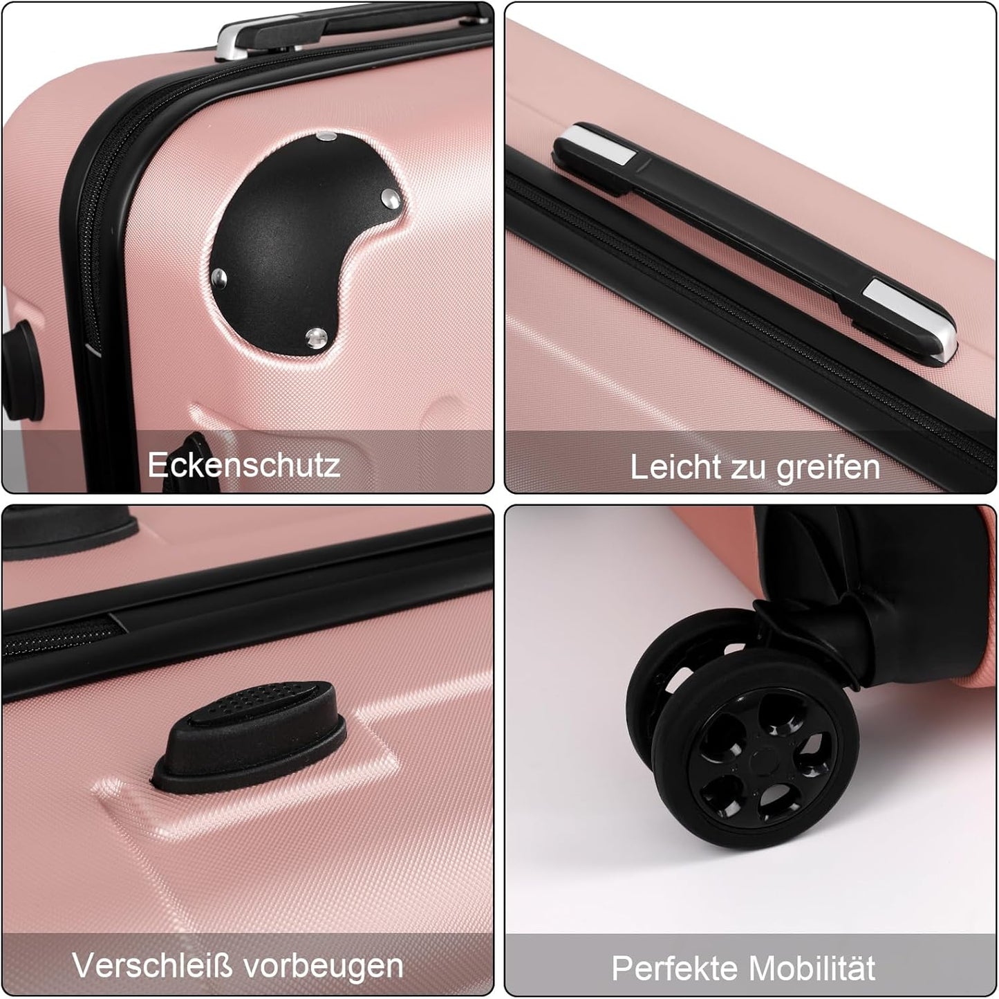 Hartschalenkoffer XL, Rosa Gold XL