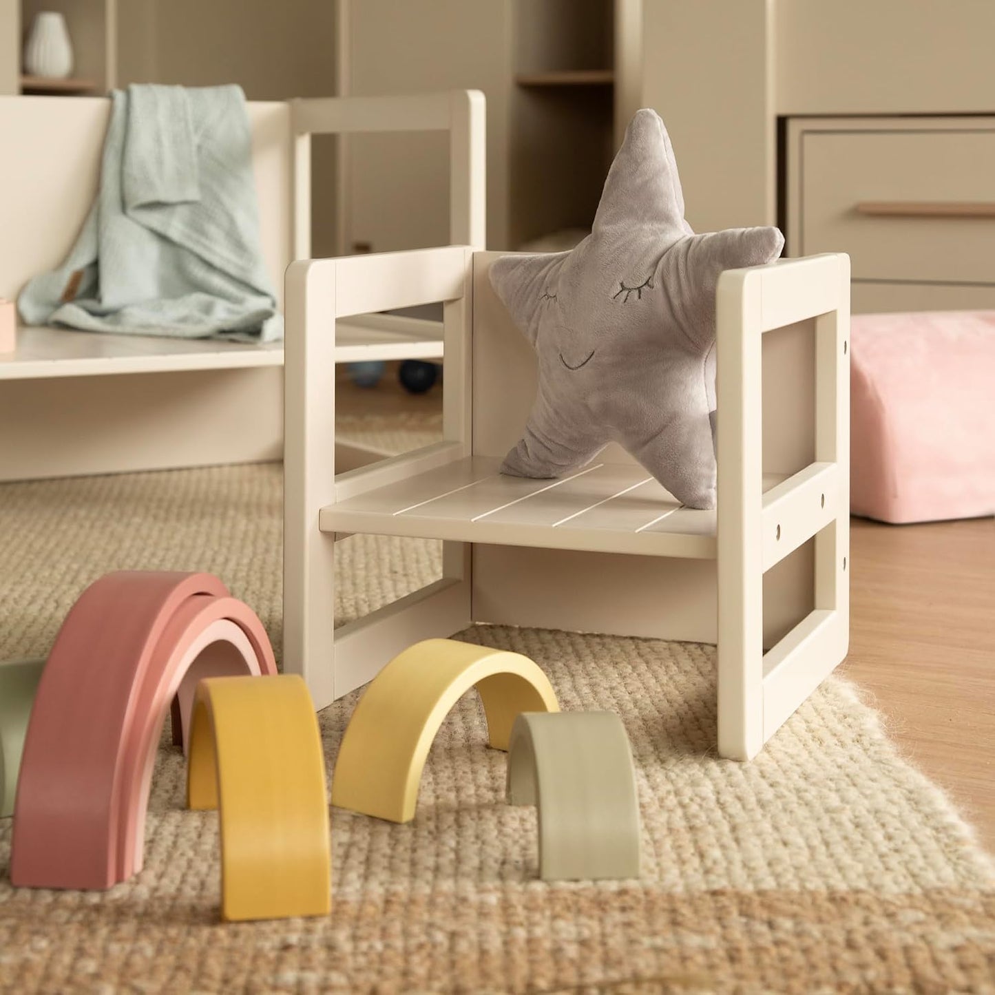 Sitzhocker für Kinder, Cashmere / Beige Sitzhocker