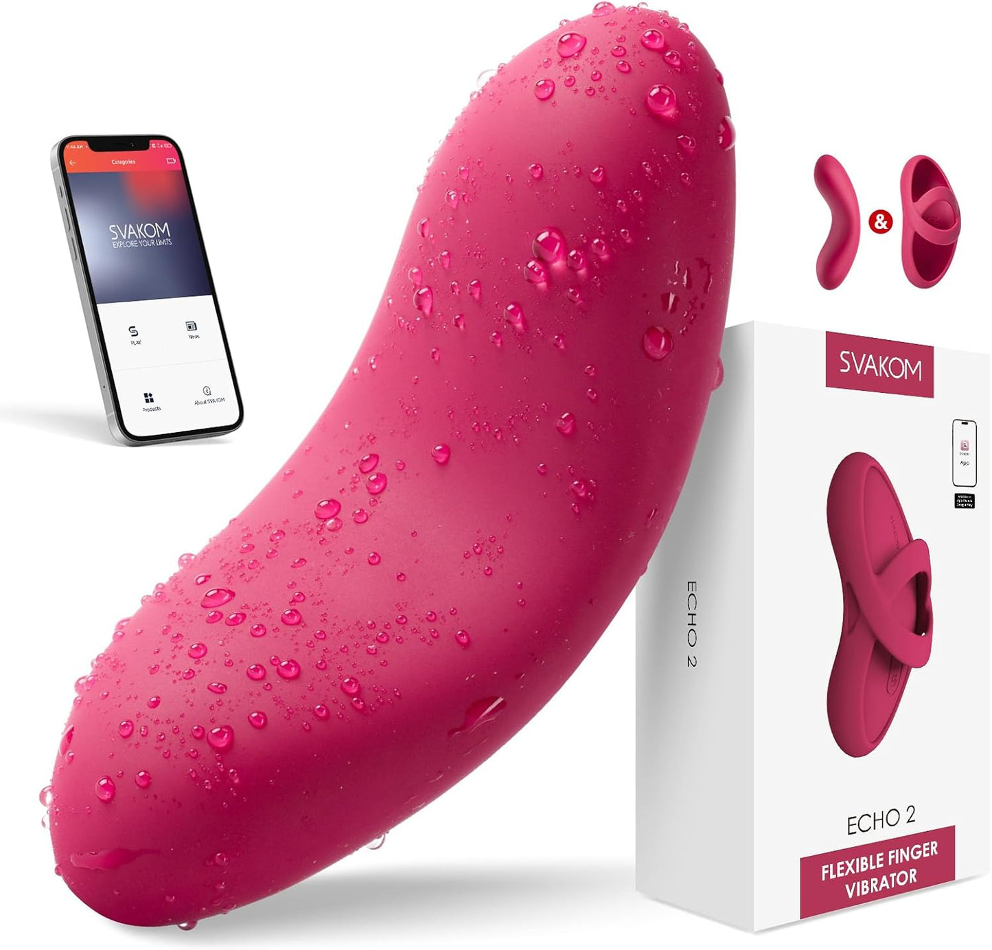 Ecjo Pro Vibrator mit Heizfunktion und App-Steuerung, SVAKOM ECHO Pro mit APP (1 Stück)