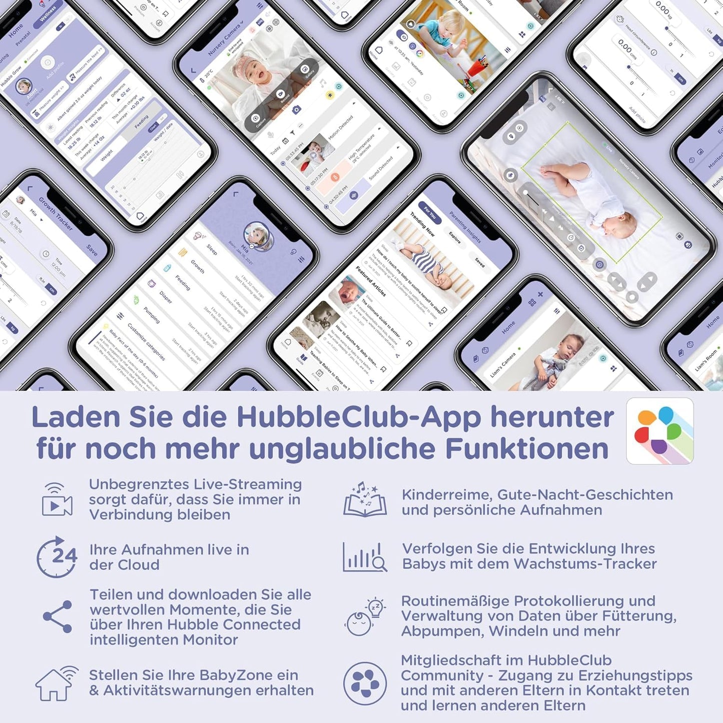 Pal Glow Babyphone mit Kamera und Nachtlicht-Funktion