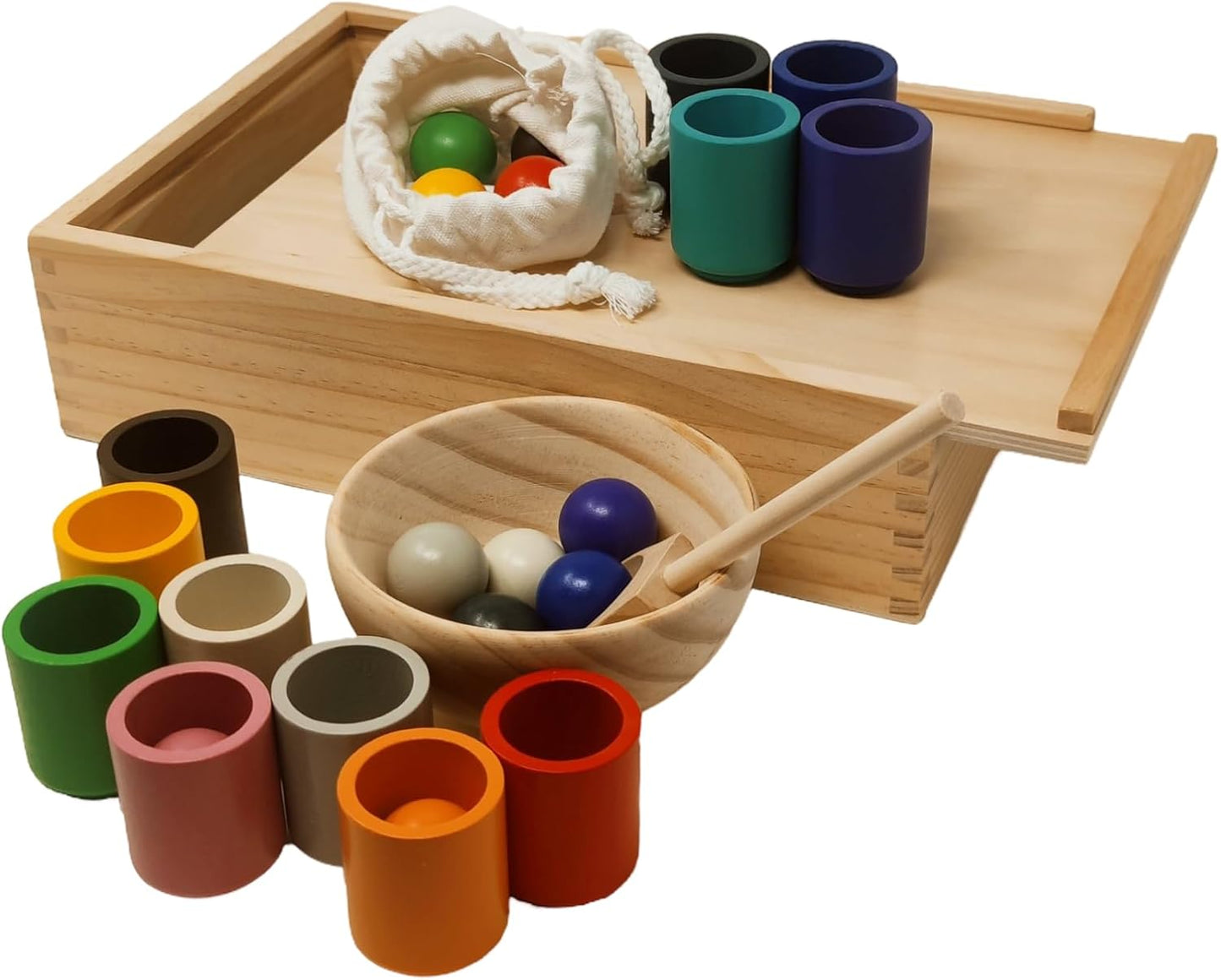 Holzspielzeug Montessori zum Sortieren & Zählen