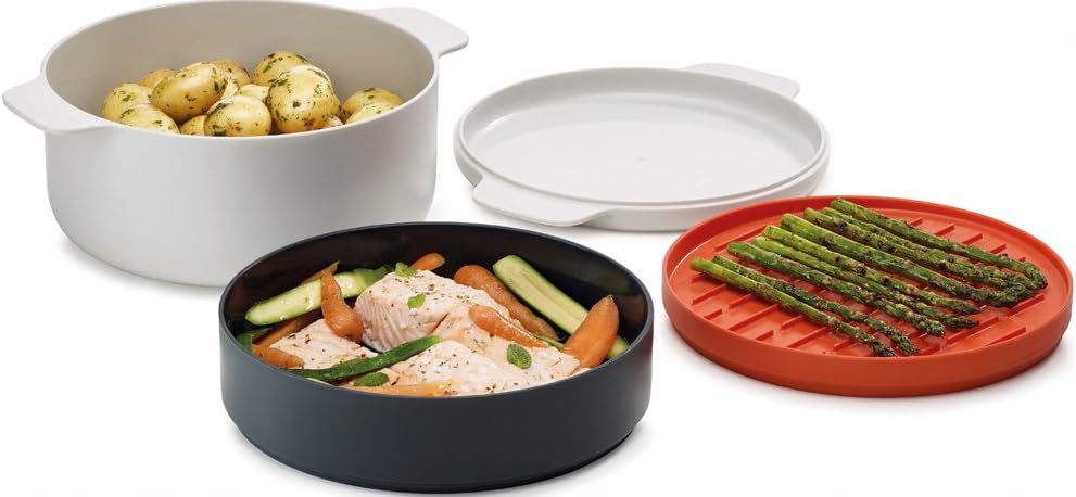 4-teiliges M-Cuisine Mikrowellen-Kochset, stapelbar