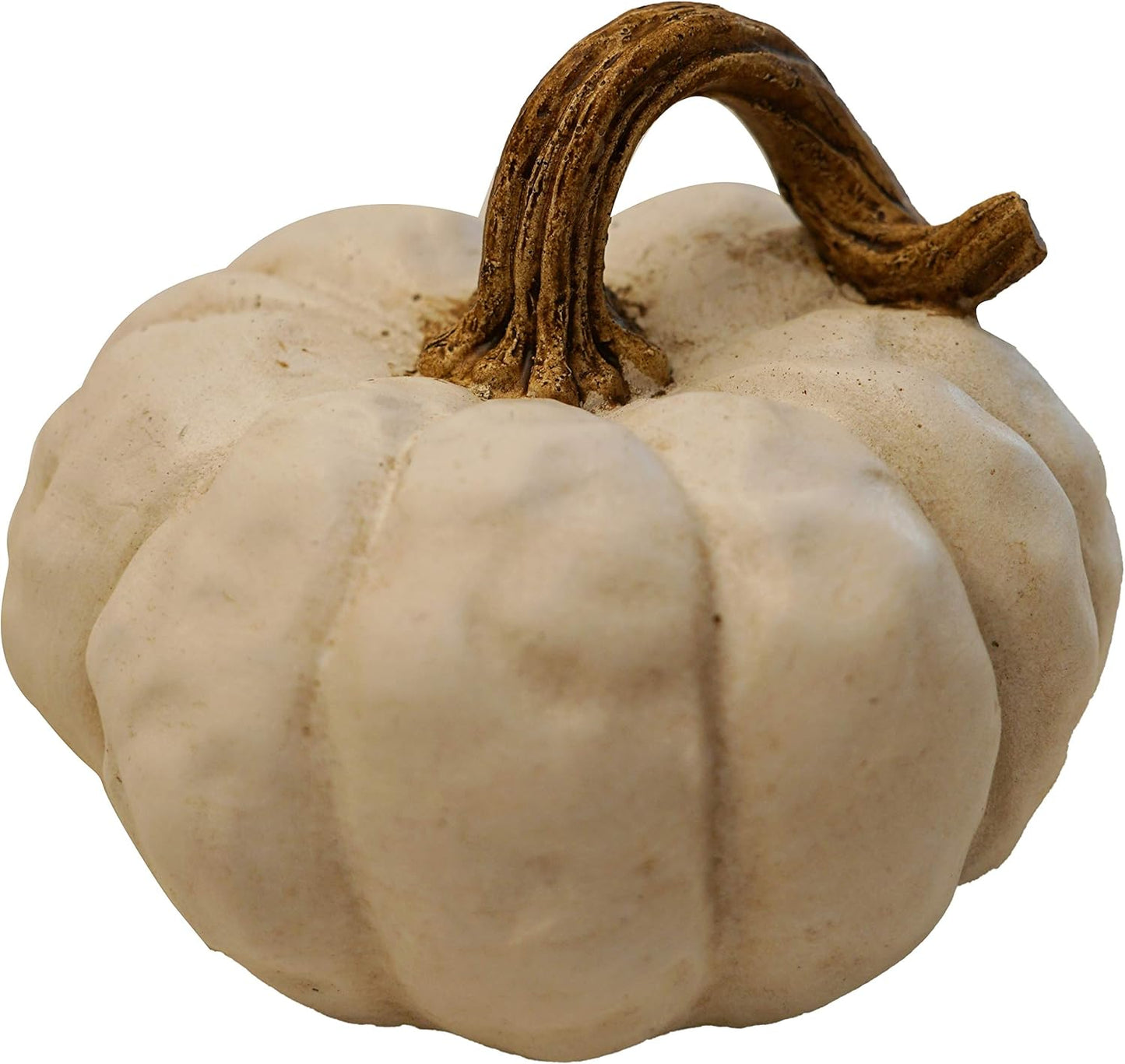 3er-Set Herbstliche Deko-Kürbisse, Weiss