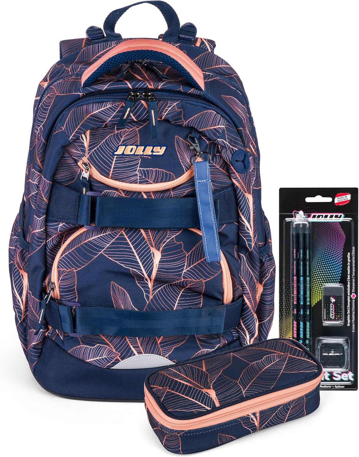 Rucksack-Set, Orange/Blau