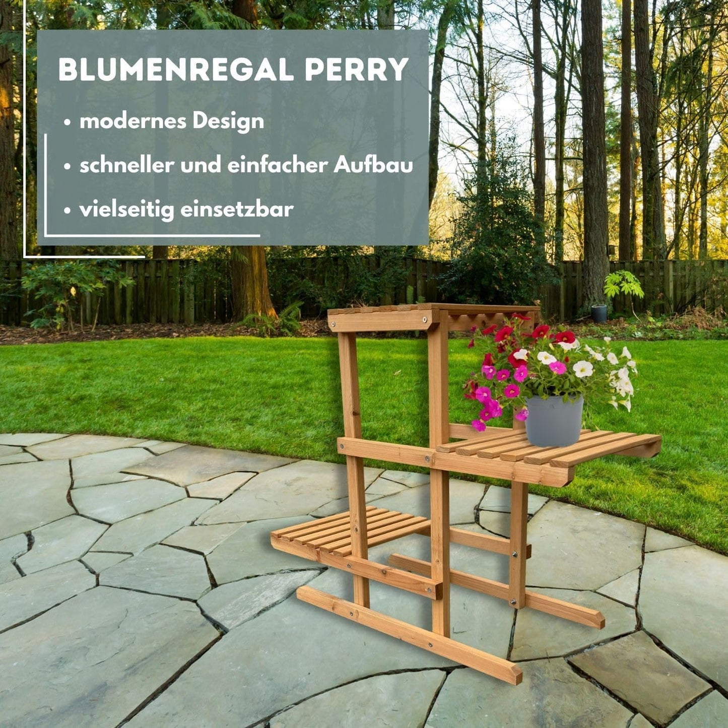 Perry Blumenregal mit 3 Etagen, 3 Etagen