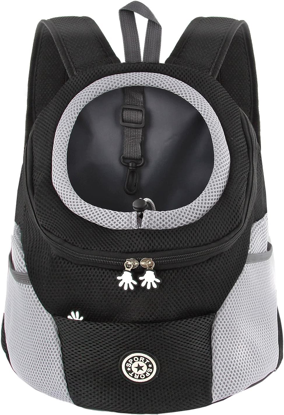 Hundetrage-Rucksack mit Head-Out-Design, S Schwarz