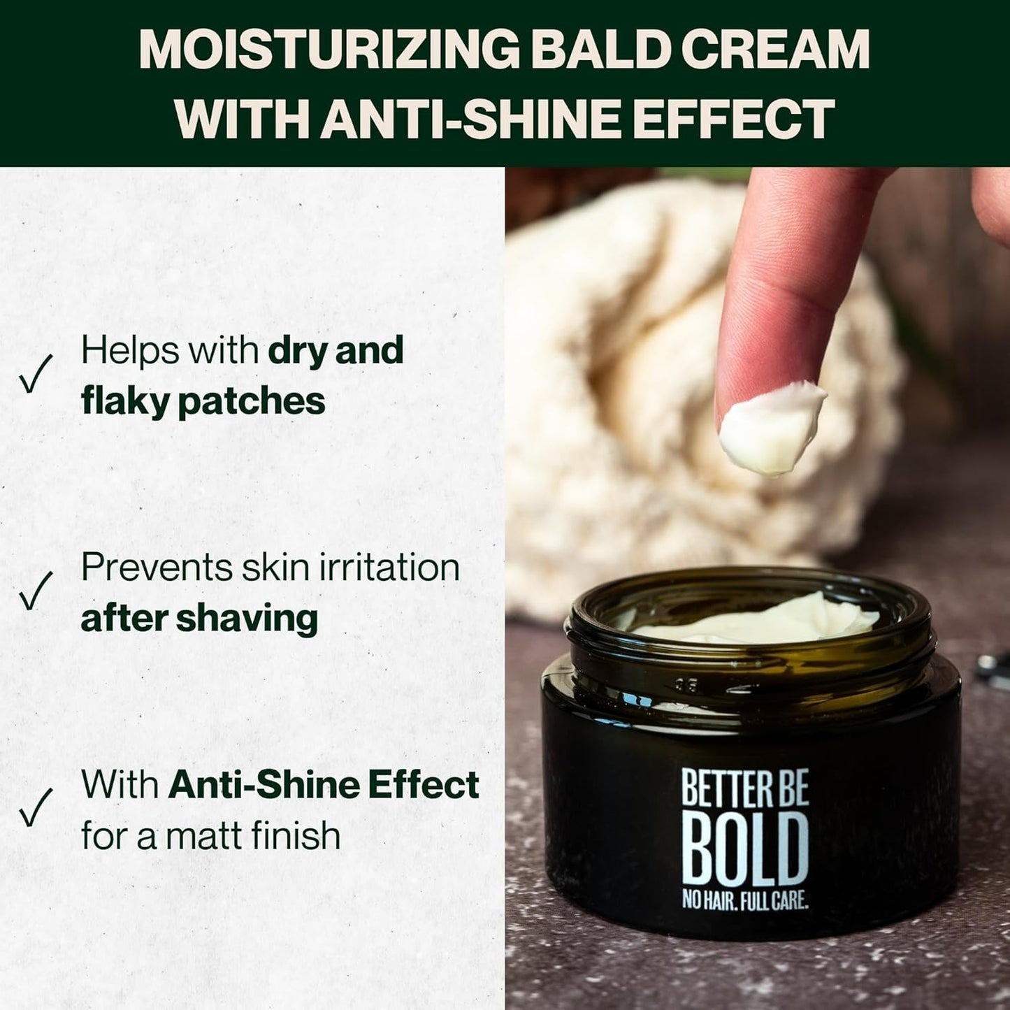 Glatzenrasierer & Creme Anti-Shine Set