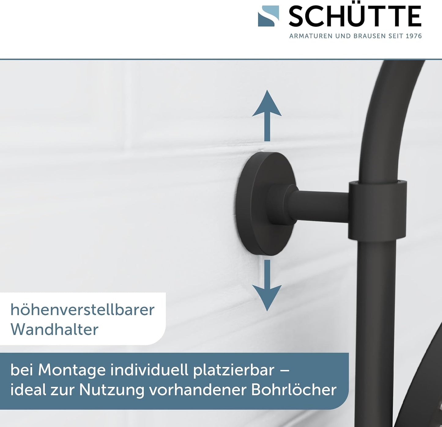 Duschsystem Madura Fresh mit Thermostat und Regendusche, Schwarz