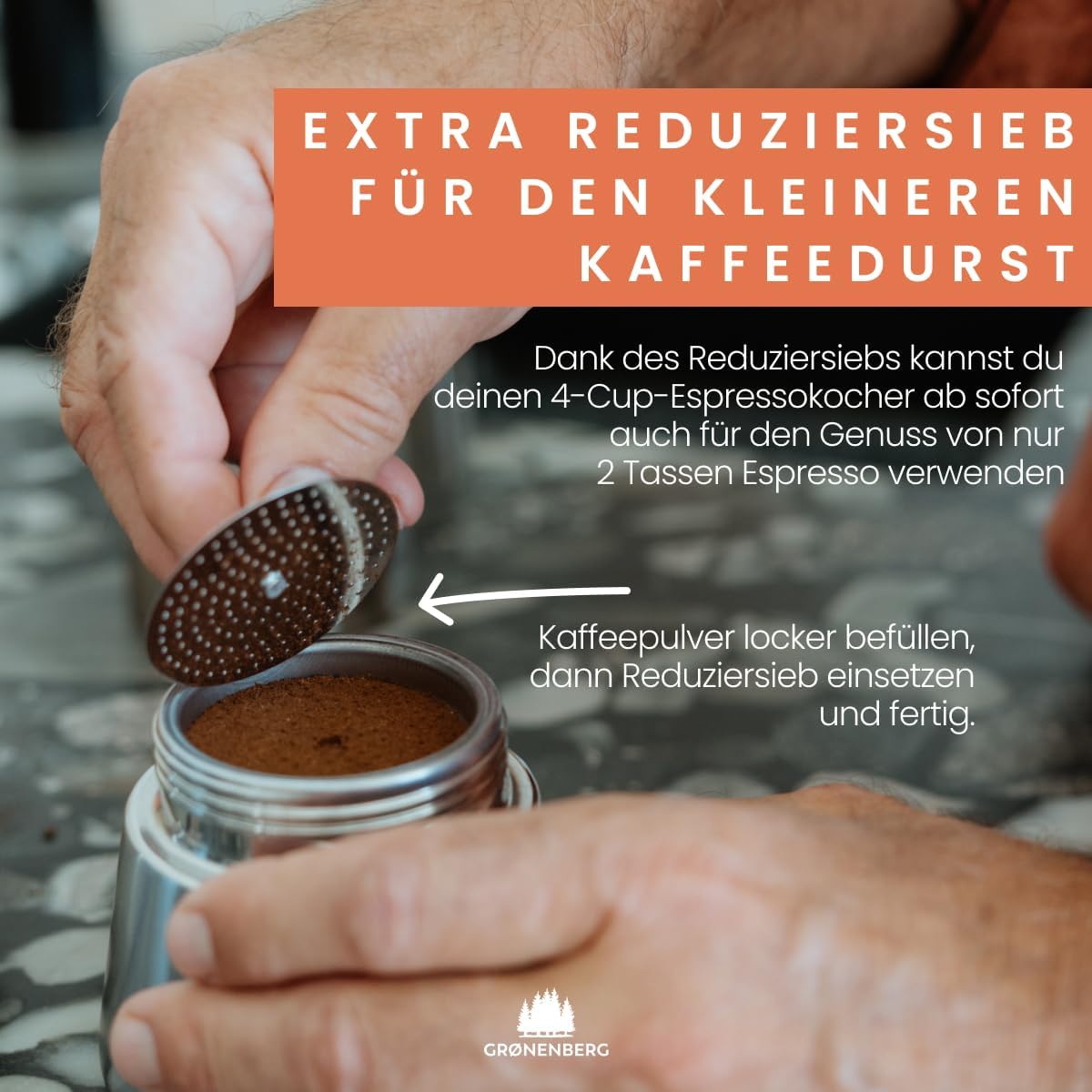 Espressokocher Induktion für 4 Tassen, 4 Tassen (200 ml)