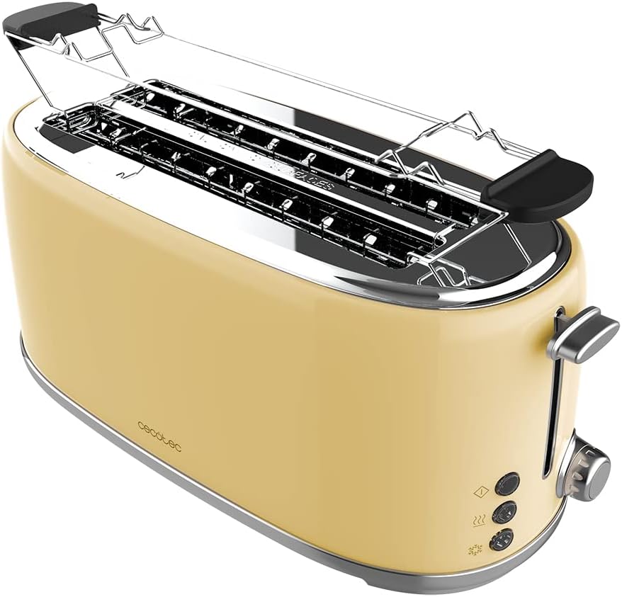 1600 Retro Toaster für 4 Scheiben, Retro - 4 Scheiben Beige
