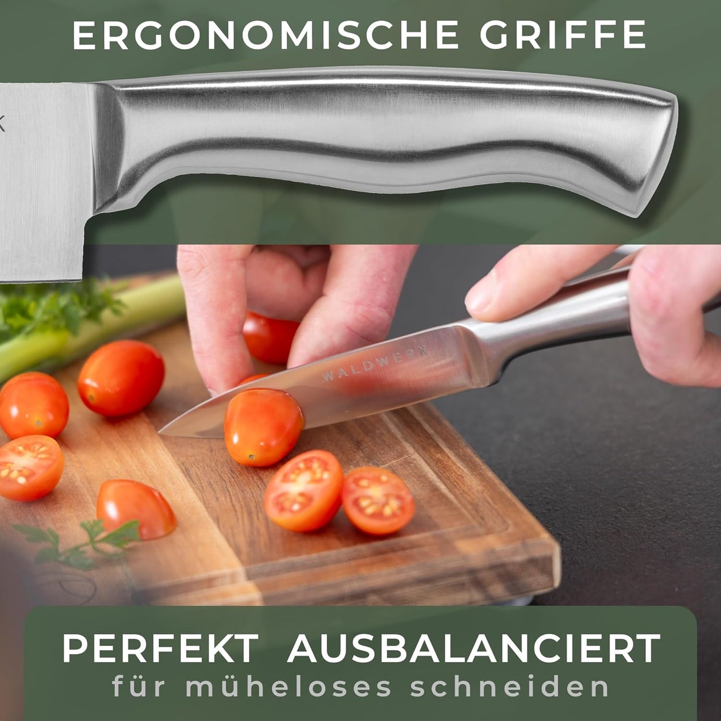 Messerset, Messerblock bestückt Akazie