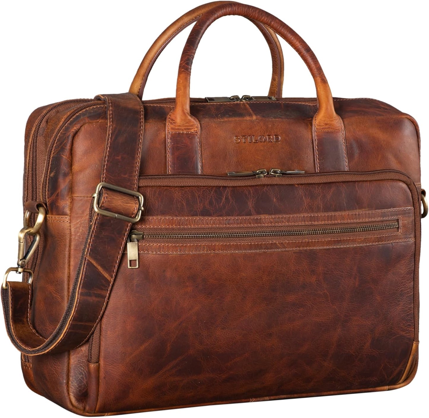 Dawson Aktentasche mit Laptopfach, Prestige - Braun